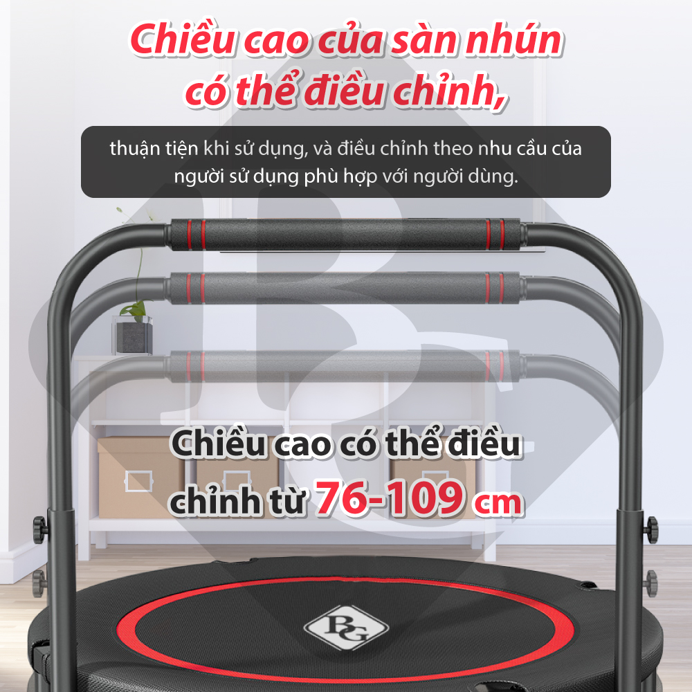 Mô tả BG Sàn nhún 40 inch cao cấp loại có tay vịn Trampoline - 6