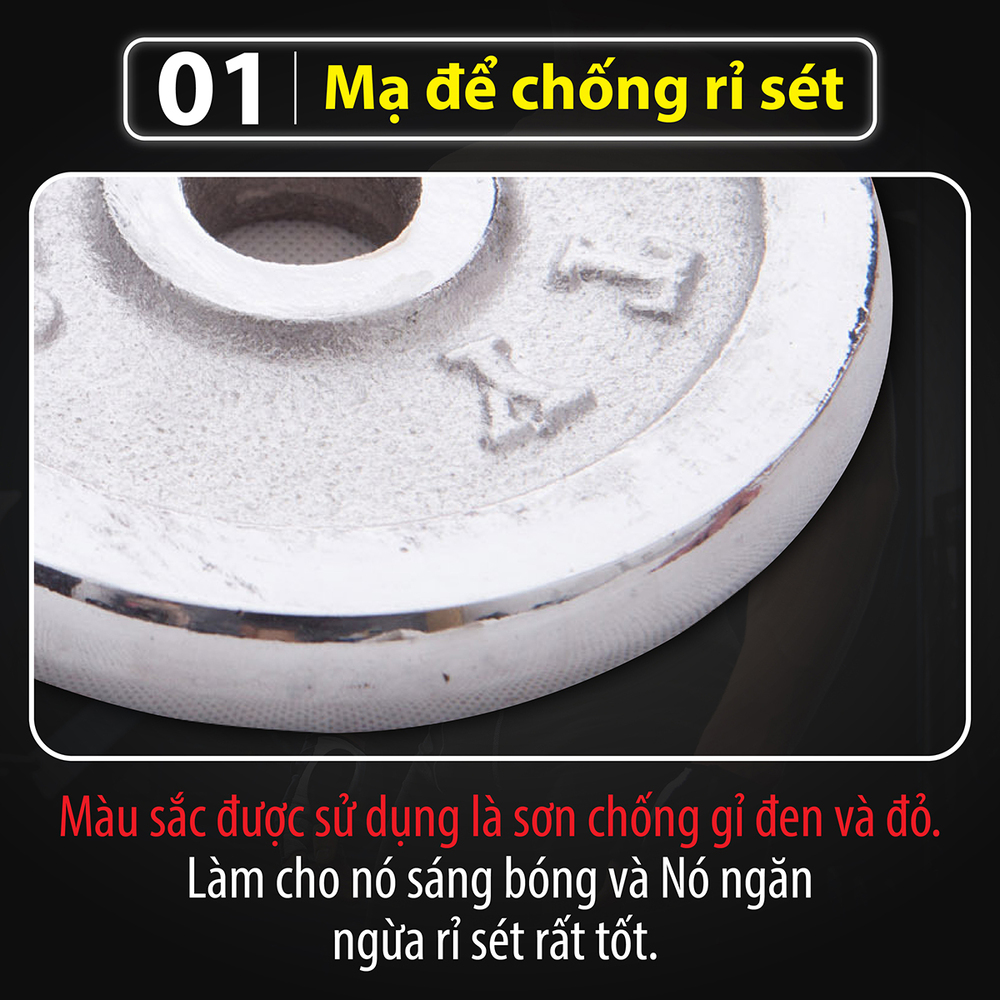 Mô tả BG Bộ tạ tay kim loại 30KG cao cấp đa năng điều chỉnh mới nhất - 2