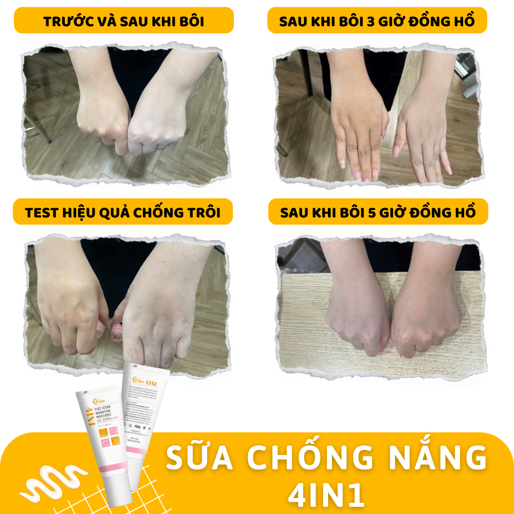 Mô tả Sữa chống nắng dưỡng ẩm sáng da Cobe 4 in 1 nâng tone, dưỡng ẩm, làm sáng và chống nắng - 50ml - 7