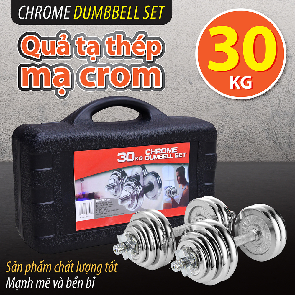 Mô tả BG Bộ tạ tay kim loại 30KG cao cấp đa năng điều chỉnh mới nhất - 12