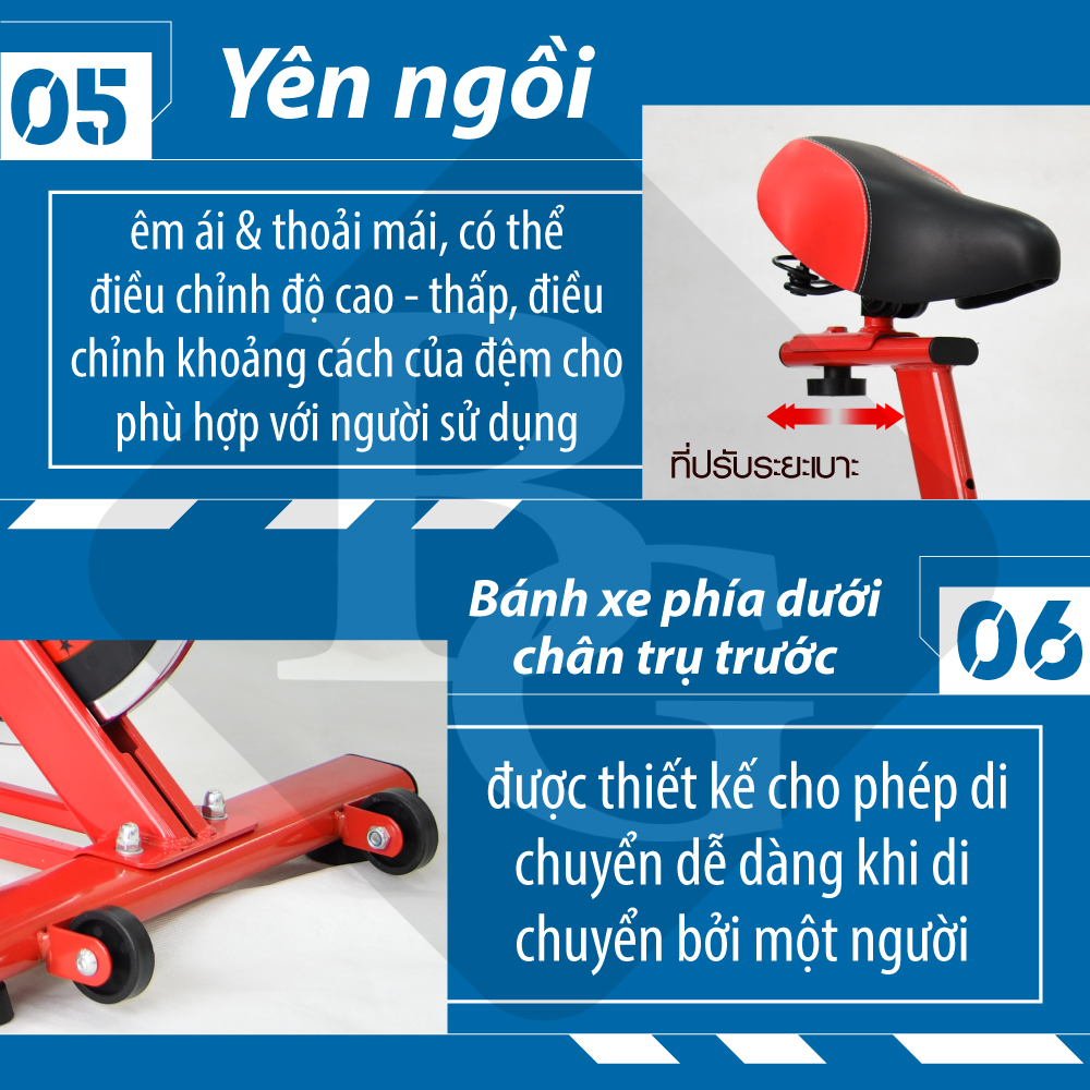 Mô tả BG -  Xe đạp tập thể dục, tập gym tại nhà dụng cụ tập gym đạp yên tĩnh tiện lợi nhỏ gọn - 4