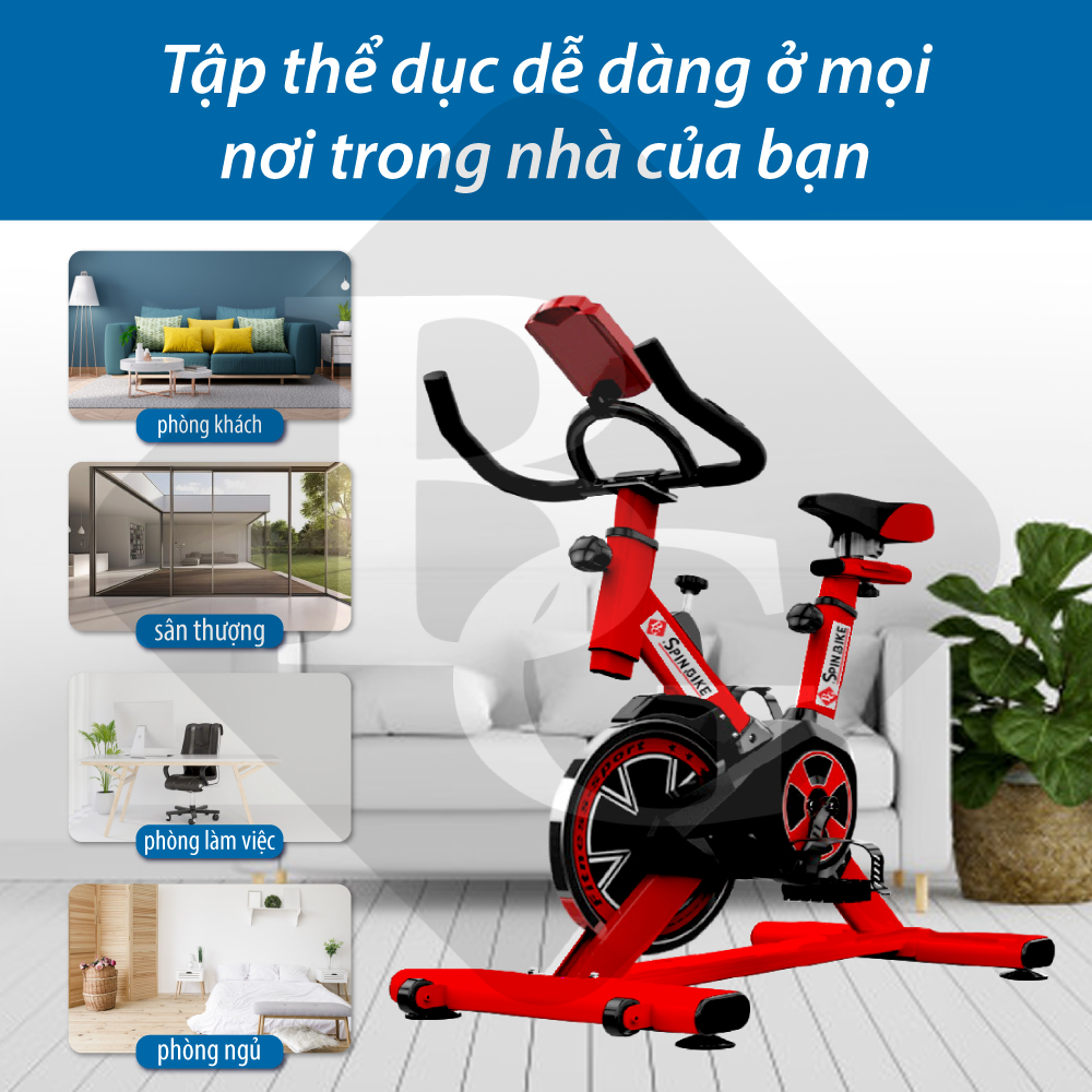 Mô tả BG -  Xe đạp tập thể dục, tập gym tại nhà dụng cụ tập gym đạp yên tĩnh tiện lợi nhỏ gọn - 5