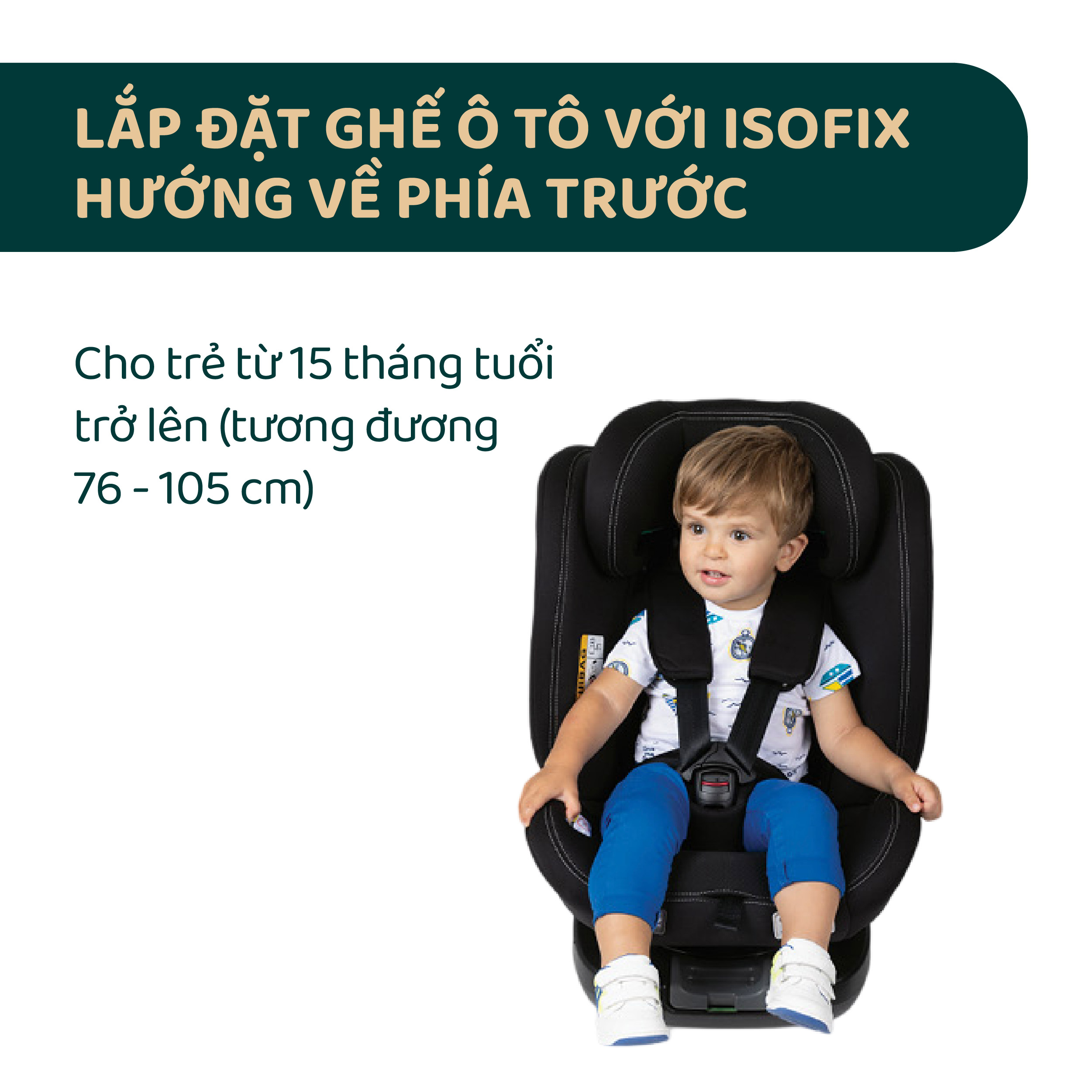 Ghế Chicco Unico Evo dùng cho bé 40-87cm