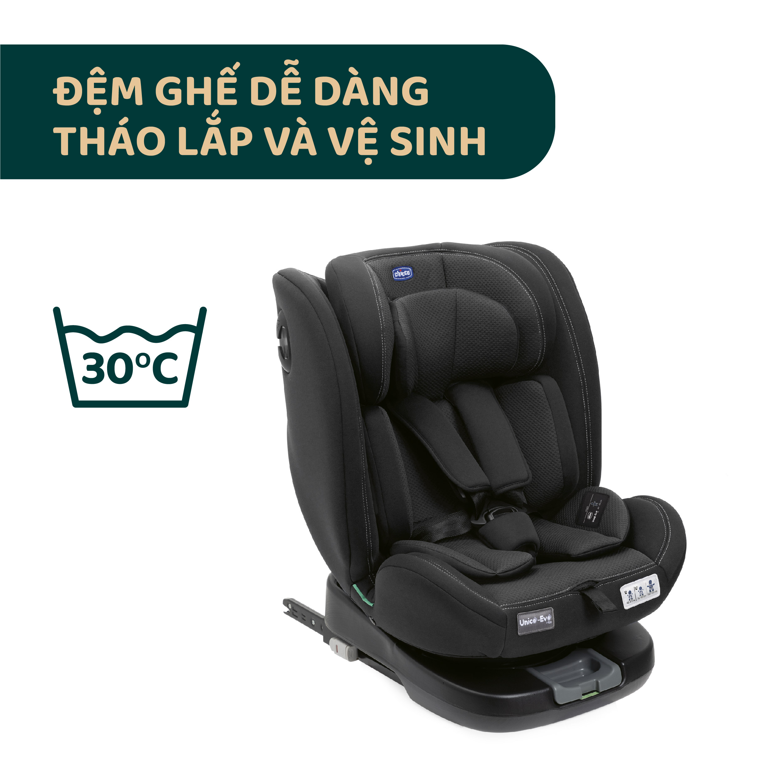 Ghế Chicco Unico Evo dùng cho bé 100-150cm