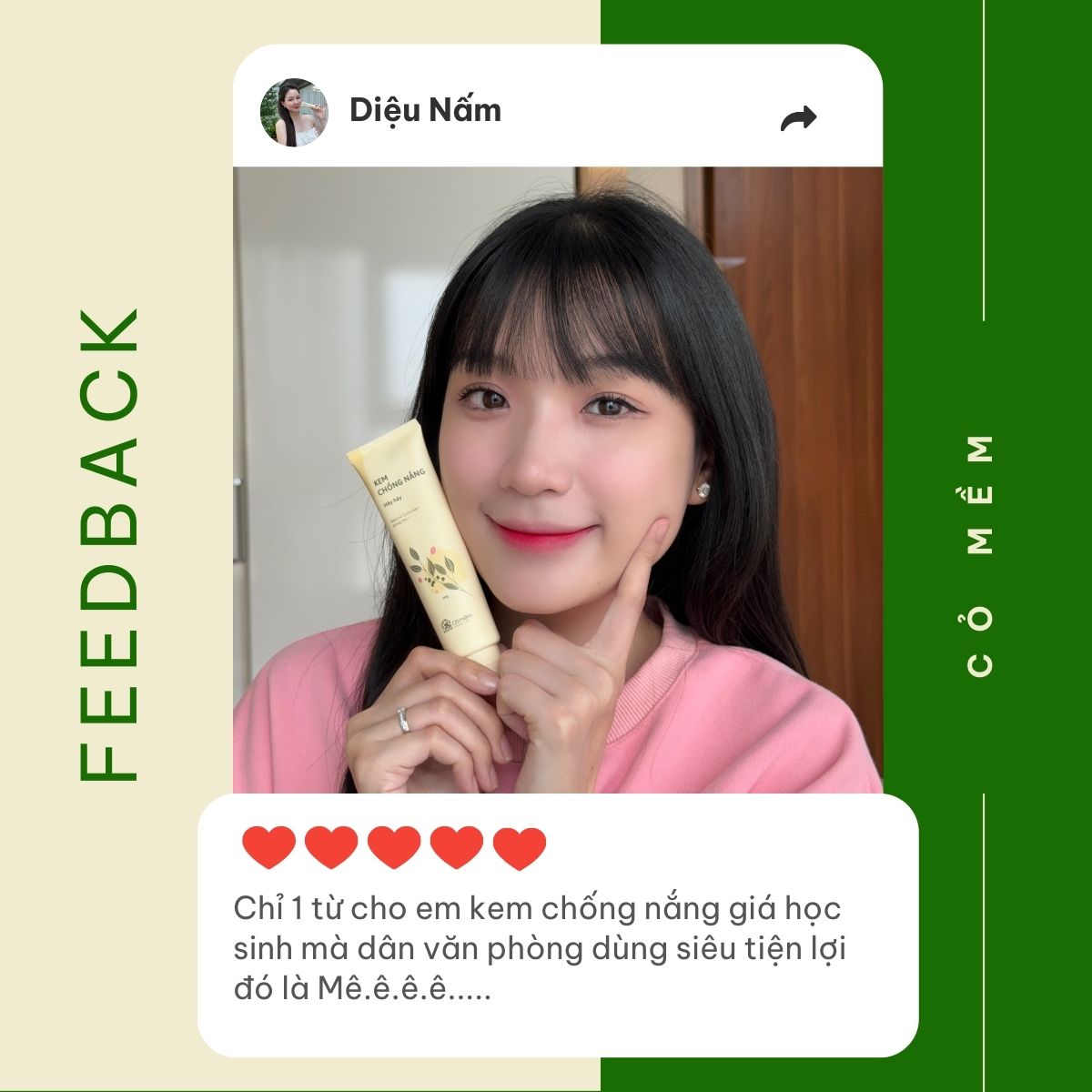 Mô tả Kem Chống Nắng Nâng Tone Thiên Nhiên Thấm Nhanh An Toàn Cho Mọi Loại Da Khô Dầu Hây Hây SPF 40, PA ++ Cỏ Mềm 60g - 11