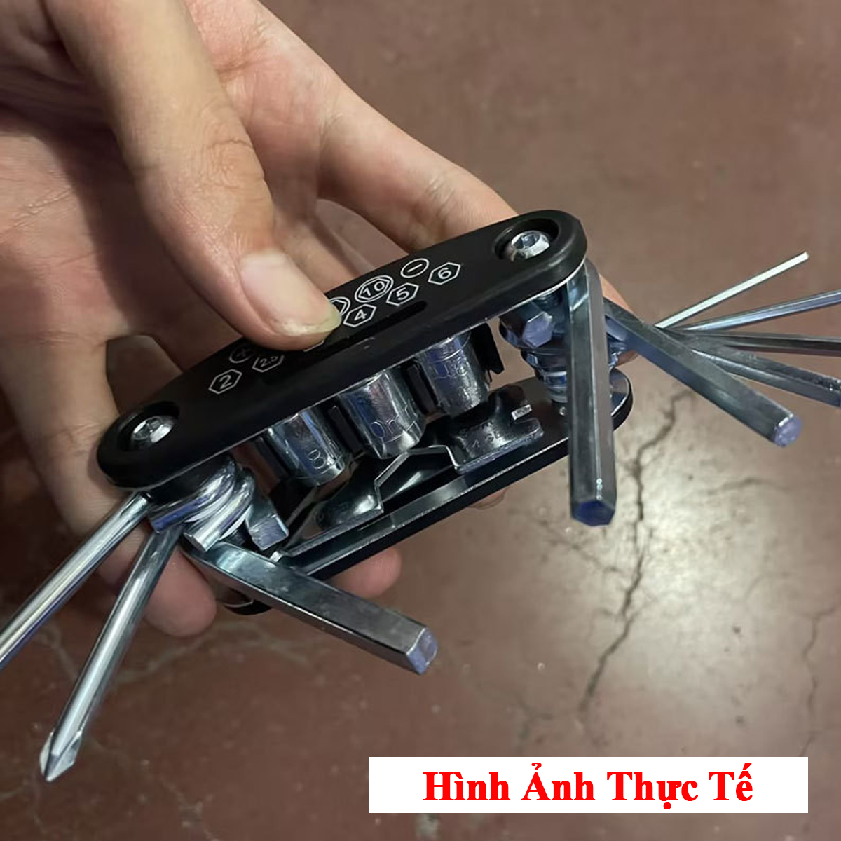 Mô tả Bộ Dụng Cụ Sửa Chữa Xe Đạp Đa Năng 15in1 Gấp Gọn Cầm Tay Tiện Dụng  15 Trong 1 Chính Hãng Amalife - 4