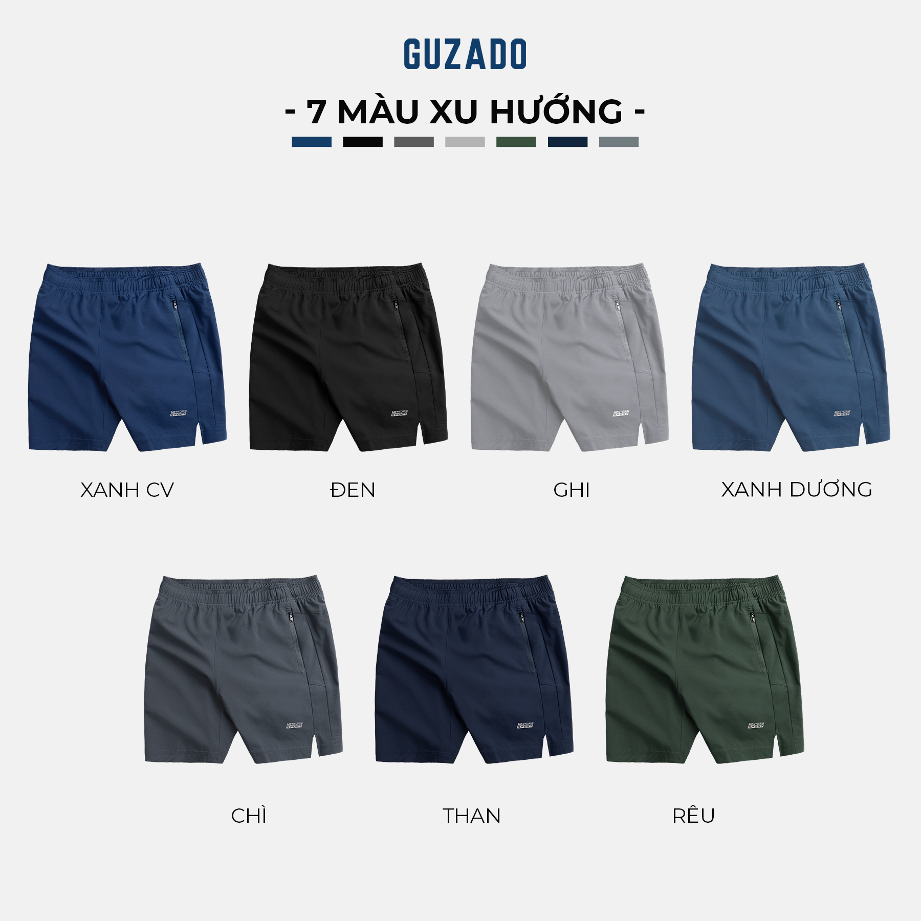 Mô tả Quần Short Chạy Bộ Nam GUZADO Phong Cách Thể Thao,Chất Liệu Thoáng Khí,Độ Bền Cao GSR11 - 2