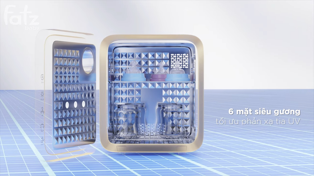 Mô tả Máy tiệt trùng sấy khô UVC-LED 25L công nghệ Nano Plasma Ion PLASMAX 1 FATZBABY  FB4725ZH - 3
