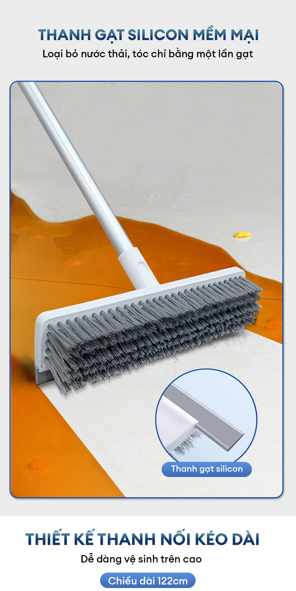 Cây chà sàn Parroti ES02 có thể điều chỉnh độ dài