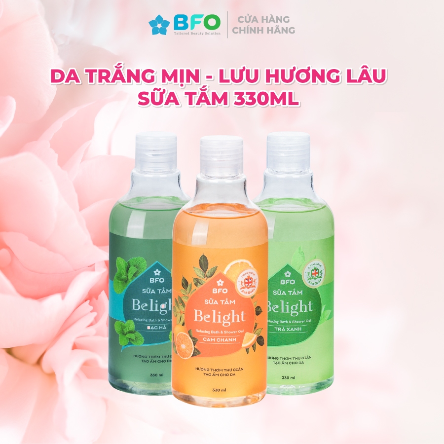Mô tả Sữa Tắm Nước Hoa Dưỡng Ẩm Sáng Da BFO Belight Chai 330ml - 1