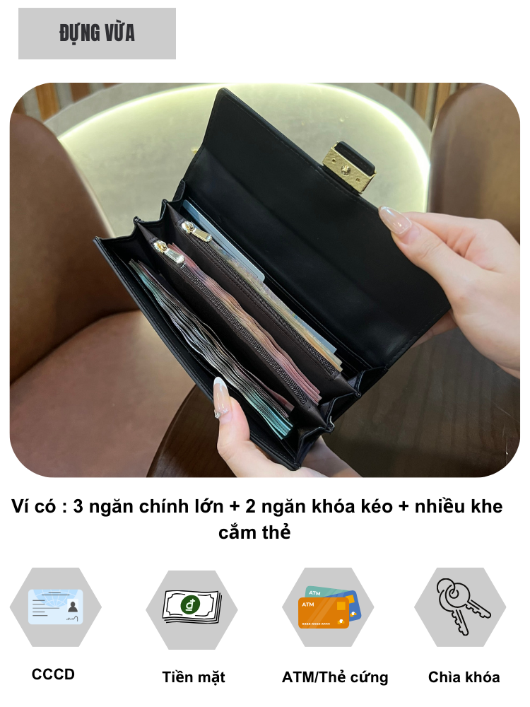 Ví Nữ Dài Cầm Tay TAILIAN TL69 - Mặt sau