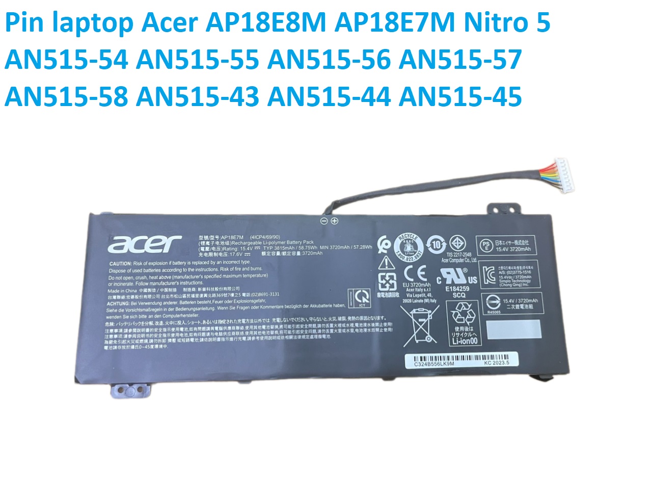 ⚡️ Pin laptop Acer AP18E8M AP18E7M Nitro 5 AN515-54 AN515-55 AN515-56 ...