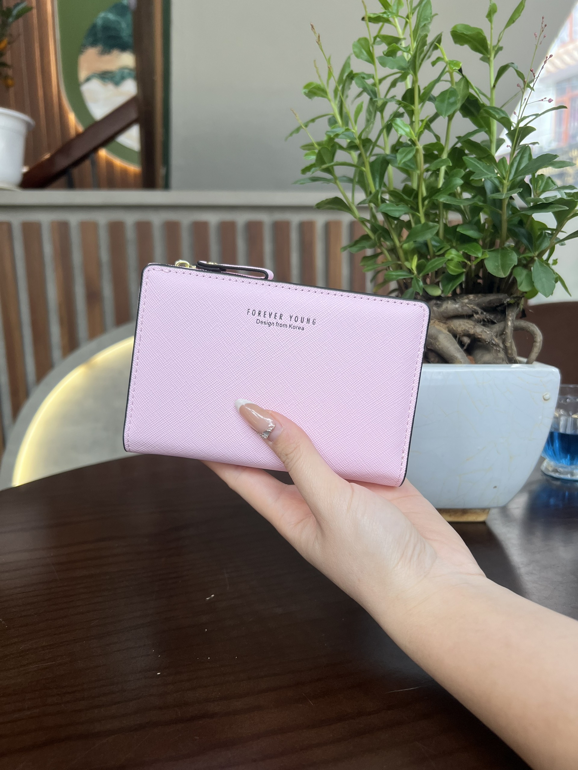 Mô tả Ví Bóp Nữ Mini Cầm Tay FOREVER YOUNG Đựng Tiền Nhiều Ngăn Tiện Dụng Da Xước Cực Đẹp PFY06 - Tukado - 10