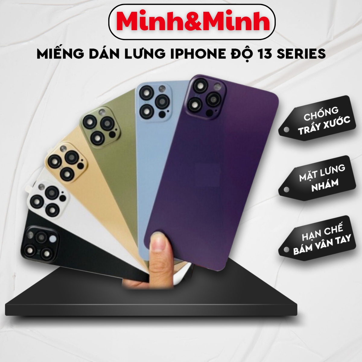 Mô tả Miếng dán lưng iphone KTM nâng cấp X/Xs lên 13Pro, Xs Max thành 13 ProMax,Xr lên 13, đẹp hơn khi dùng thêm ốp lưng ip - 1