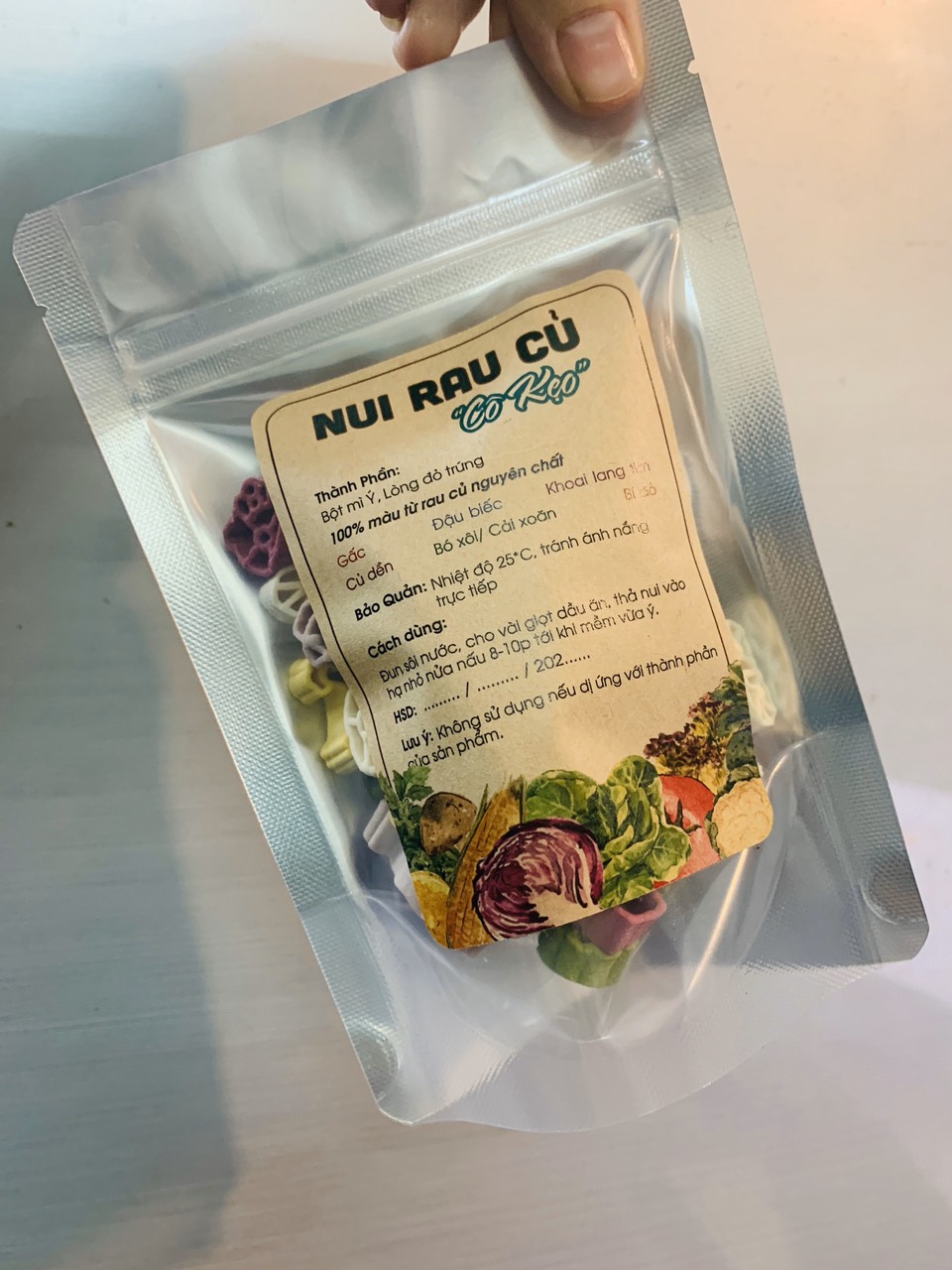 Mô tả Nui ăn dặm vị rau củ Mèo Ù,nui bột mỳ ý nhiều hình dáng, mầu sắc kích thích đa giác quan cho bé ăn ngon miệng - 2