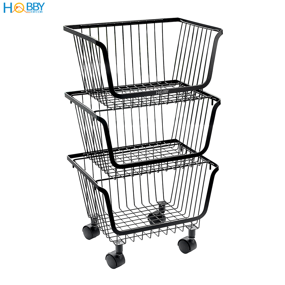 Kệ rổ đựng đồ nhà bếp đa năng nhiều tầng di động HOBBY Home Decor KRNT ...