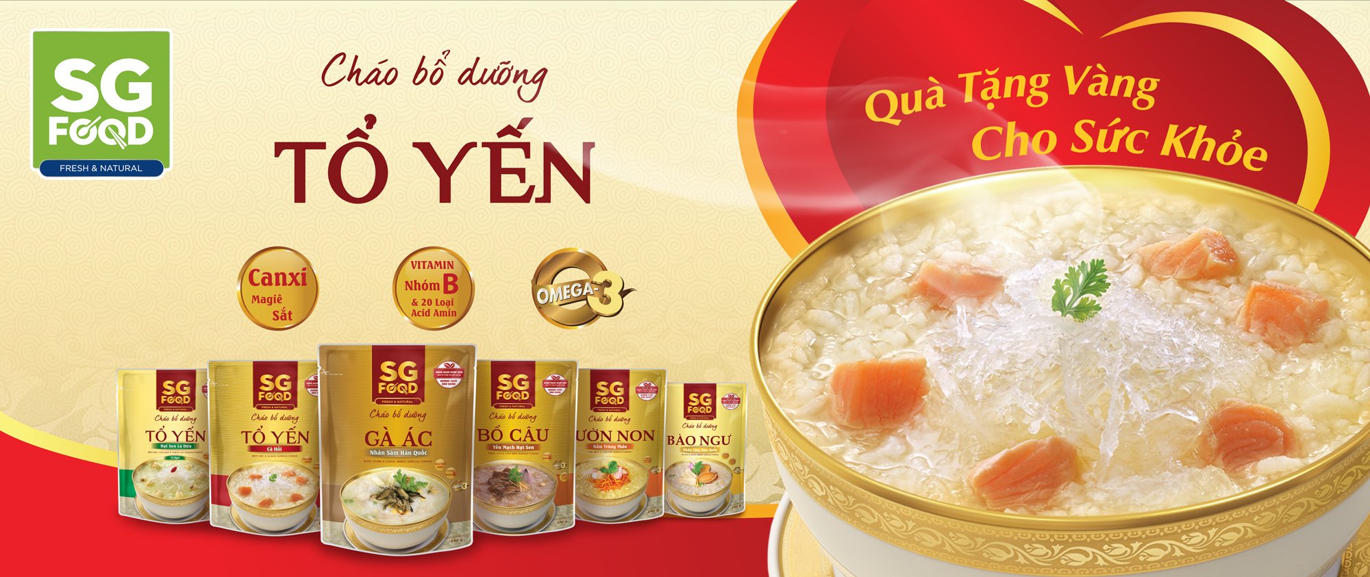 Mô tả Cháo Bổ Dưỡng Sài Gòn Food Tổ Yến Hạt Sen Lá Dứa 240g - 2