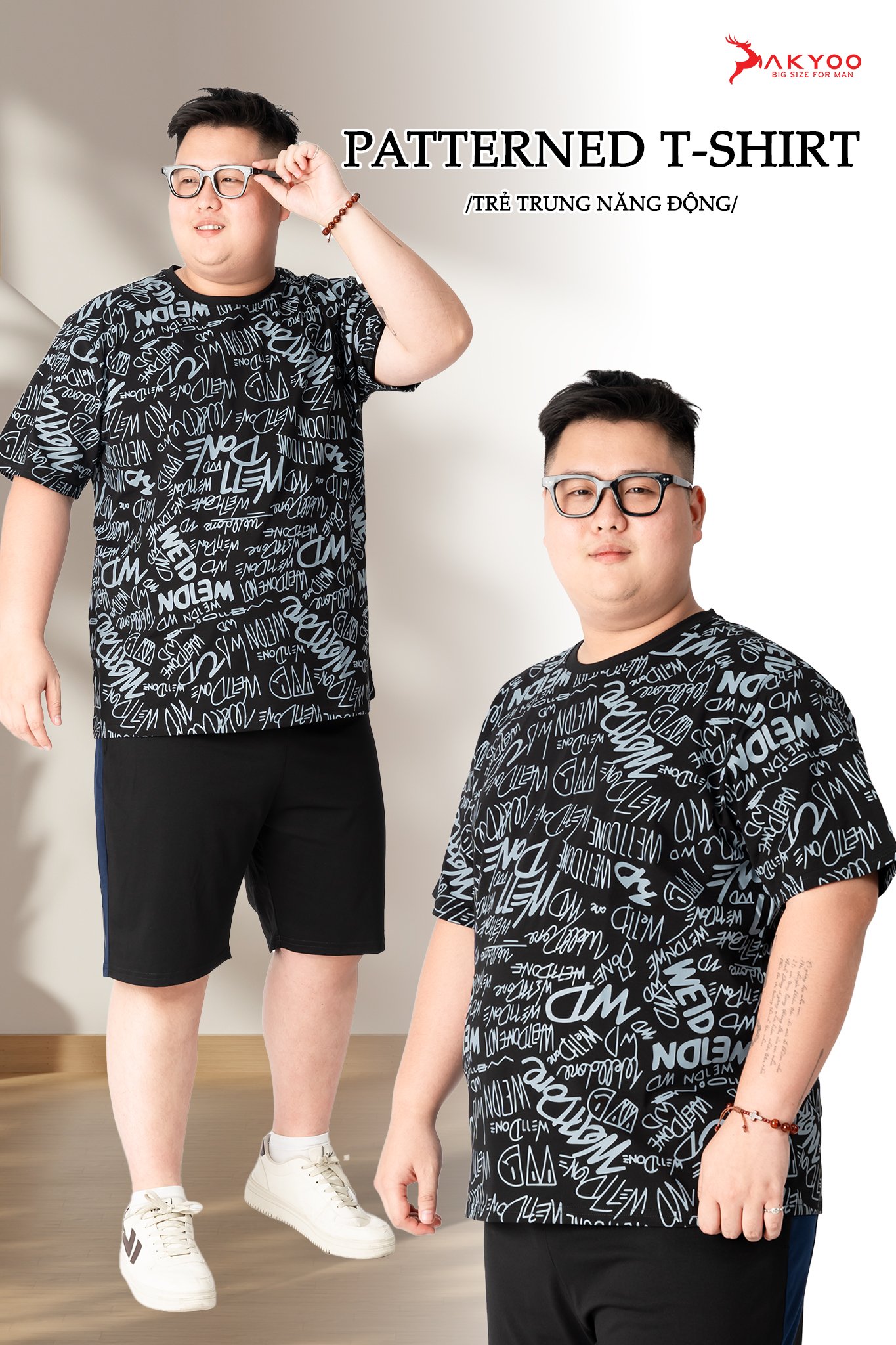 Mô tả Áo Thun Nam Bigsize 80-140kg AKYOO Cao Cấp, Chất Liệu Cotton Co Giãn, Thoáng Mát- AT DEN SP-AT THAN SP-AT CHIM-THAN - 3