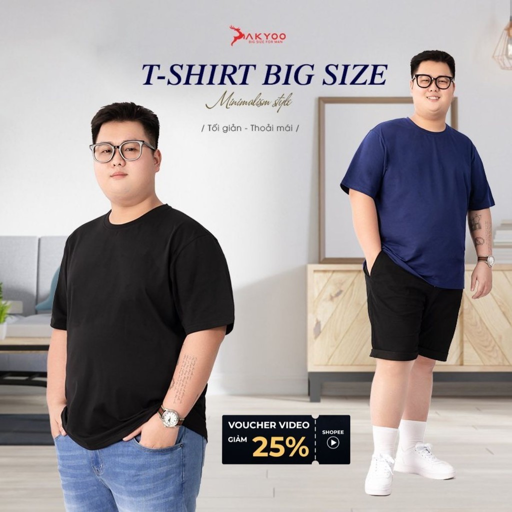 Mô tả Áo Thun Nam Bigsize 80-140kg AKYOO Cao Cấp, Chất Liệu Cotton Co Giãn, Thoáng Mát- AT DEN SP-AT THAN SP-AT CHIM-THAN - 5