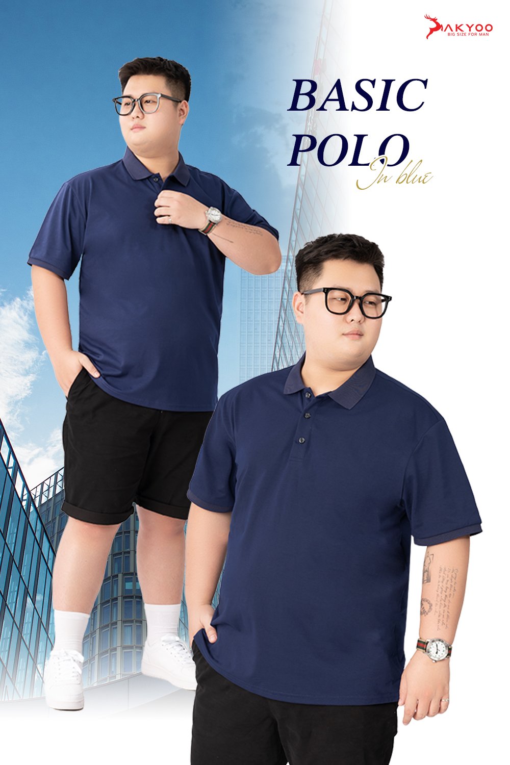 Mô tả Áo Polo Nam Bigsize 80-140KG AKYOO Cao Cấp Cotton Co Giãn, Thâm Hút Mồ Hôi, Áo Polo Bigsize- PL DEN SP-PL THAN SP - 5