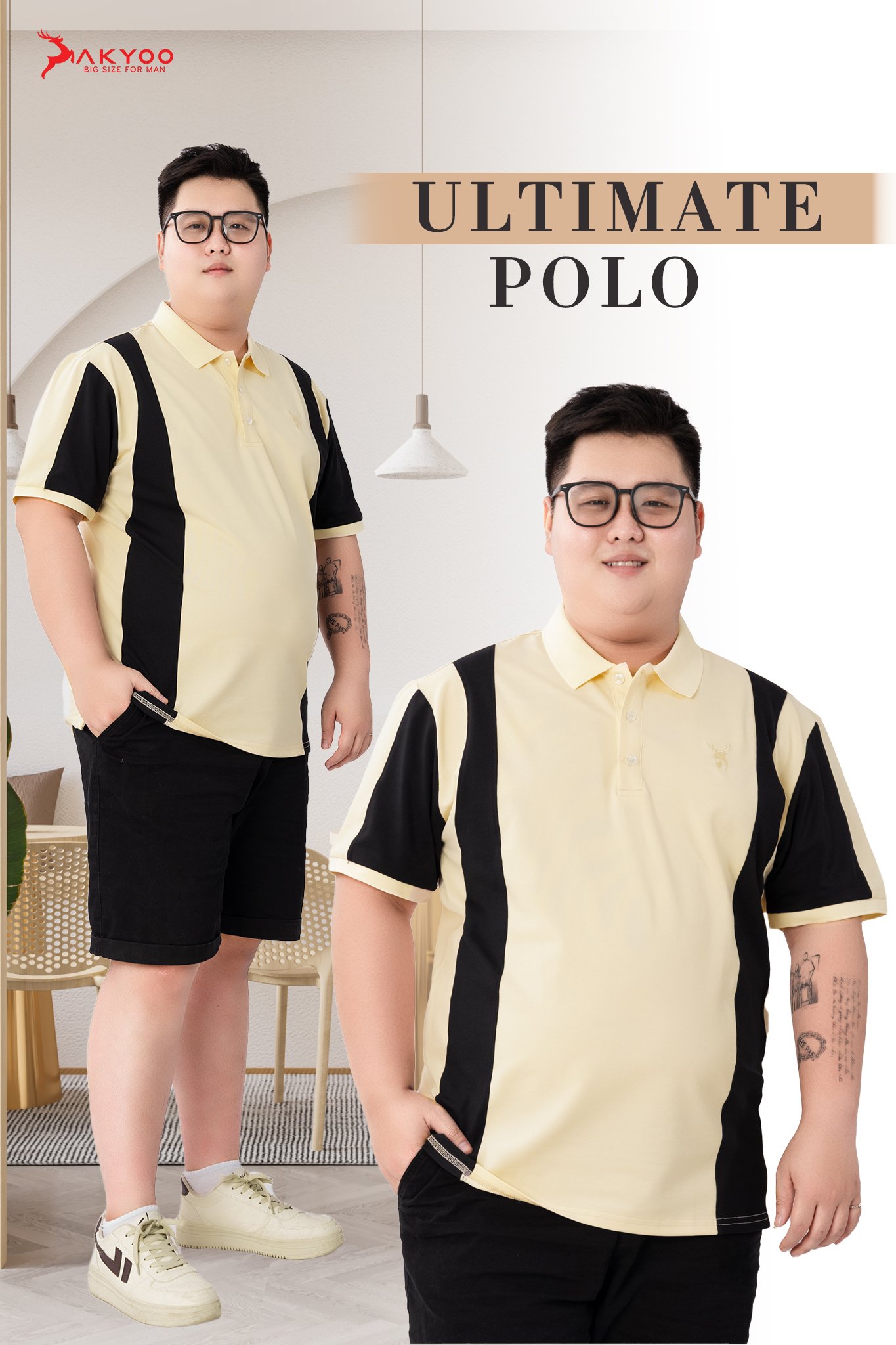 Mô tả Áo Polo Nam Bigsize 80-140KG AKYOO Cao Cấp Cotton Co Giãn, Thâm Hút Mồ Hôi, Áo Polo Bigsize- PL DEN SP-PL THAN SP - 8