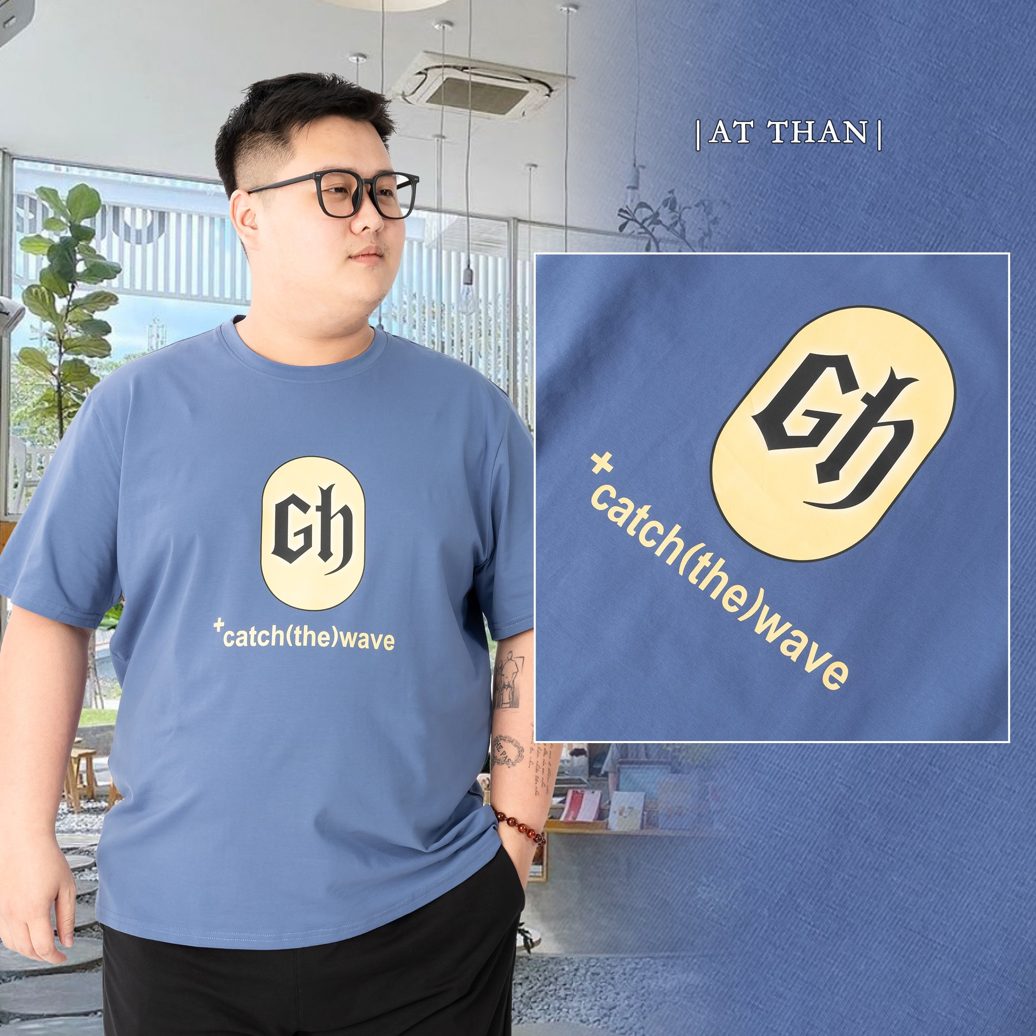 Mô tả Áo Thun Nam Bigsize 80-140kg AKYOO Cao Cấp, Chất Liệu Cotton Co Giãn, Thoáng Mát- AT DEN SP-AT THAN SP-AT CHIM-THAN - 2