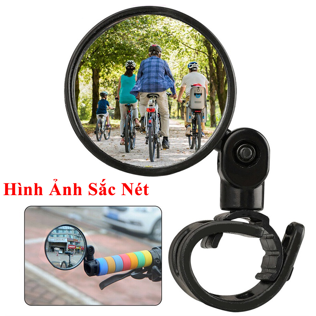 Mô tả Gương Xe Đạp Thể Thao Chiếu Hậu Gắn Tay Lái Quay 360 Độ Linh Hoạt Cầu Lồi Góc Rộng 5cm,8cm ECO2 Chính Hãng Amalife - 7