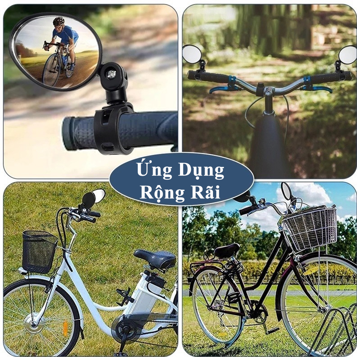 Mô tả Gương Xe Đạp Thể Thao Chiếu Hậu Gắn Tay Lái Quay 360 Độ Linh Hoạt Cầu Lồi Góc Rộng 5cm,8cm ECO2 Chính Hãng Amalife - 8