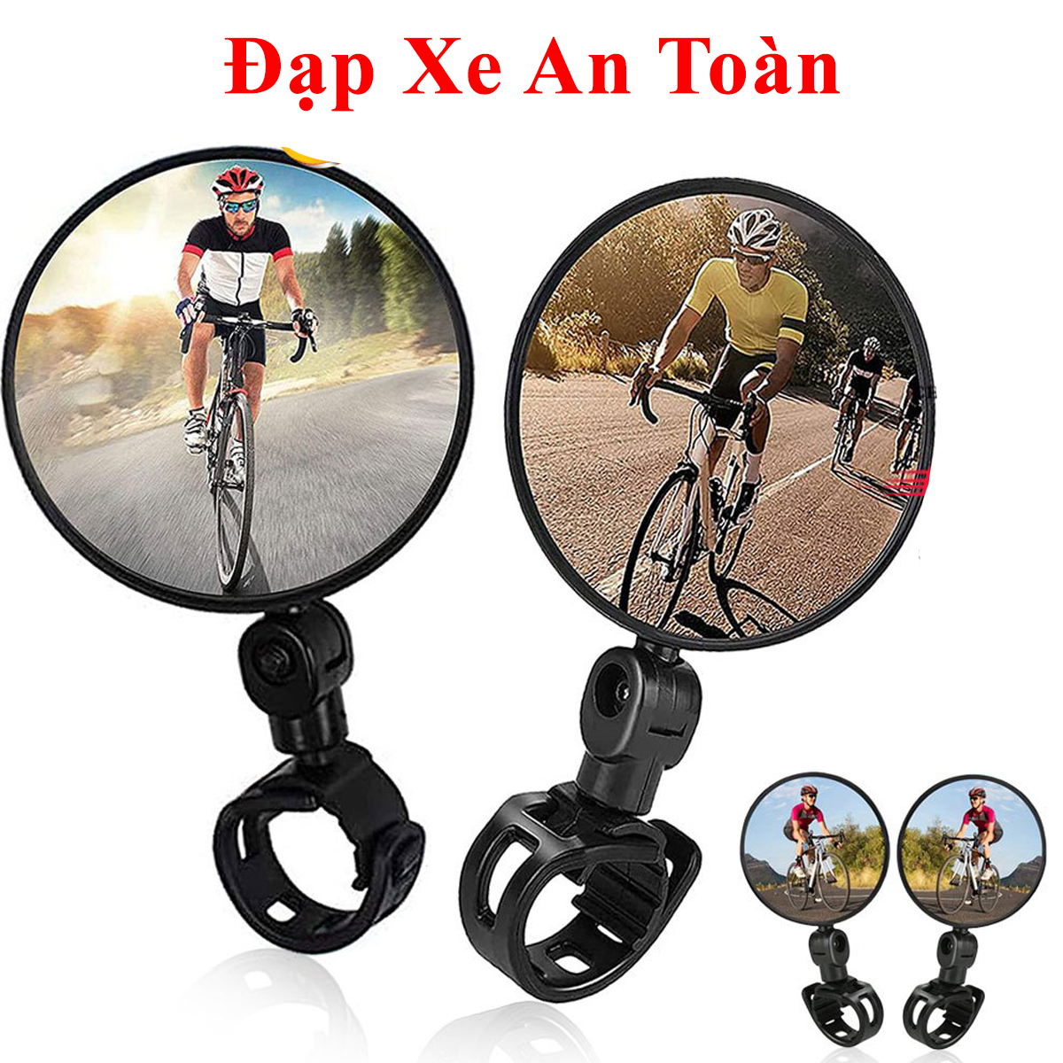 Mô tả Gương Xe Đạp Thể Thao Chiếu Hậu Gắn Tay Lái Quay 360 Độ Linh Hoạt Cầu Lồi Góc Rộng 5cm,8cm ECO2 Chính Hãng Amalife - 3