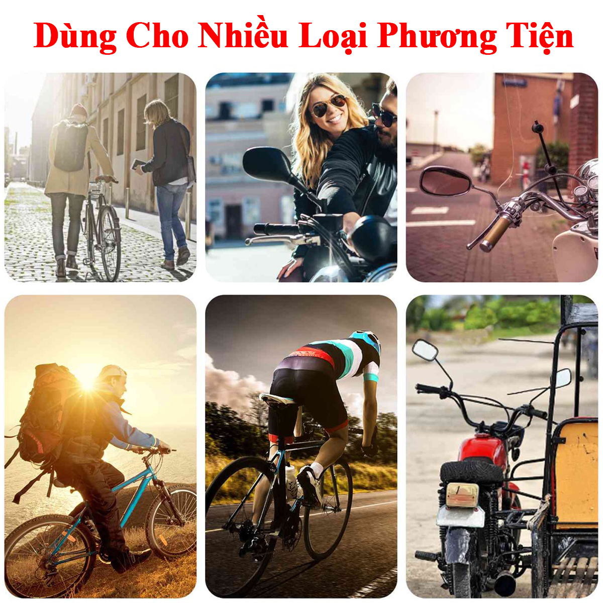 Mô tả Gương Xe Đạp Chiếu Hậu Góc Rộng 2 Chiếc Bản To Có Phản Quang Ban Đêm Cho Xe Đạp Thể Thao Xe Đạp Điện PRO1 Hãng Amalife - 10