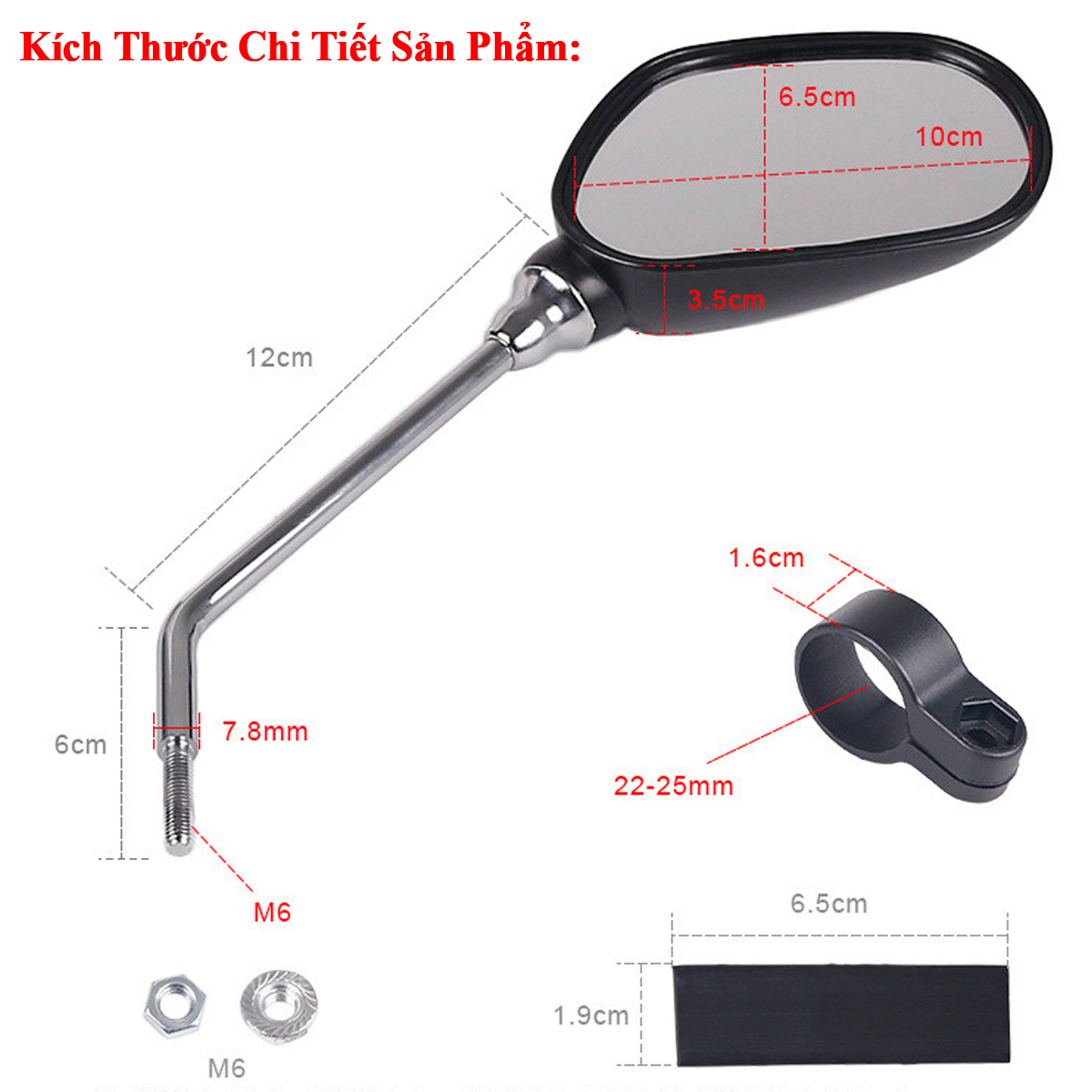 Mô tả Gương Xe Đạp Chiếu Hậu Góc Rộng 2 Chiếc Bản To Có Phản Quang Ban Đêm Cho Xe Đạp Thể Thao Xe Đạp Điện PRO1 Hãng Amalife - 11