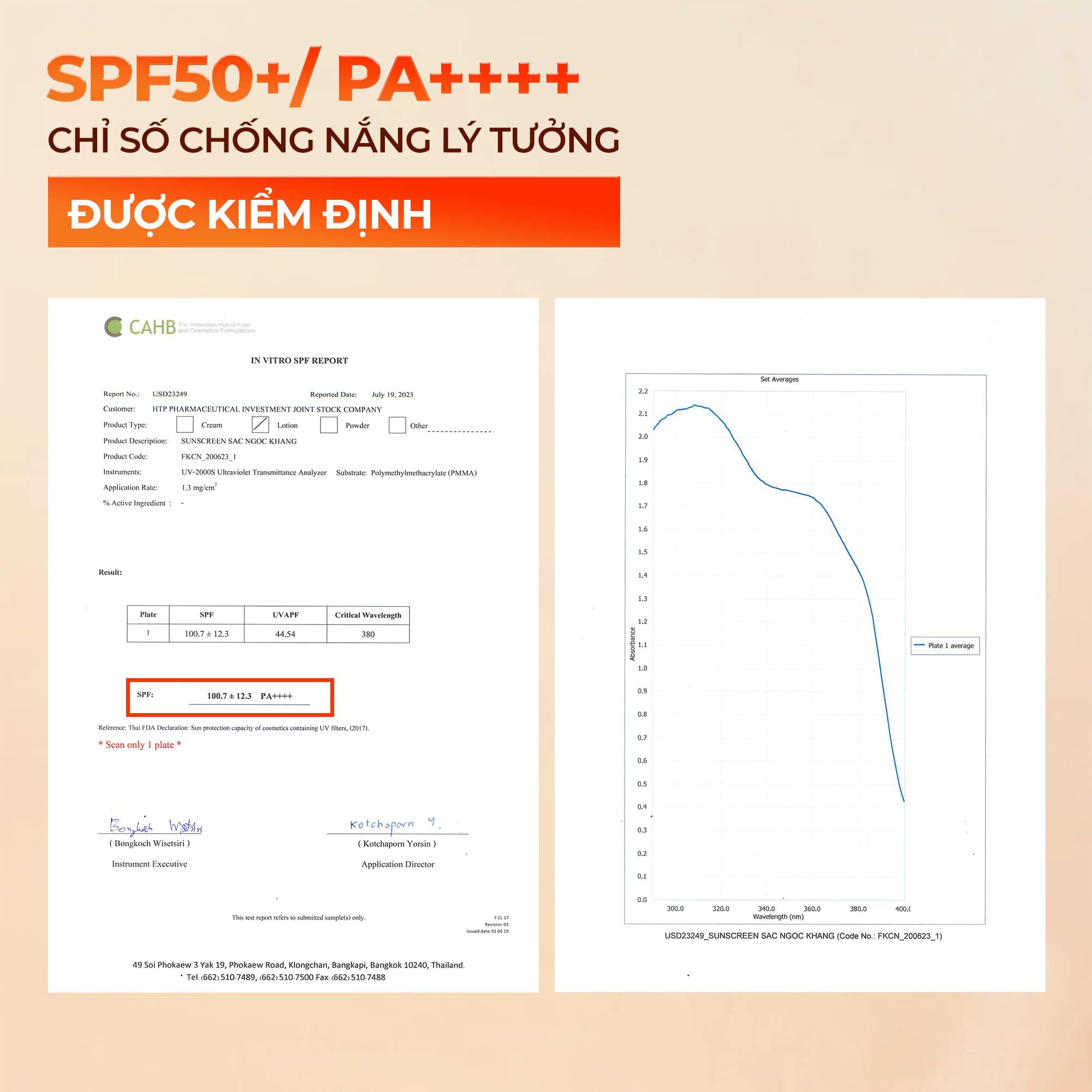 Mô tả Kem chống nắng quang phổ rộng Sắc Ngọc Khang SPF50 PA++++ công nghệ 6 màng lọc Filter [tuýp 50g] - 2
