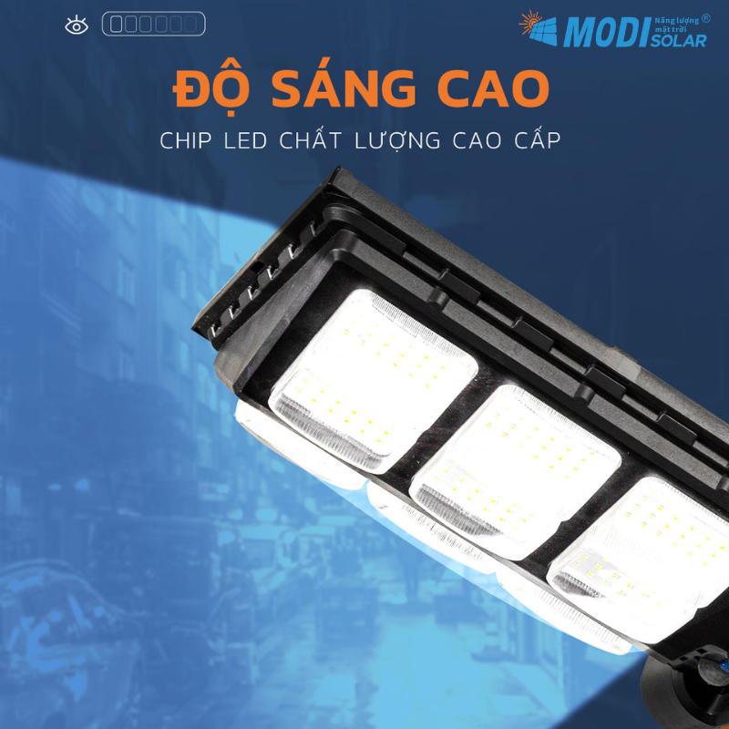 Mô tả Đèn Năng Lượng Mặt Trời Liền Thể, Đèn Cao Áp Cảm Biến MODI SOLAR Chống Nước Loại 300W, 400W, 500W - 2