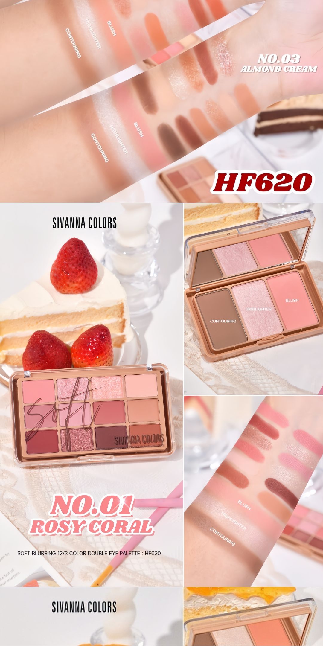 [SIVANNA COLORS] Bảng Phấn Mắt Sivanna Colors 2 Tầng 12 Ô Kèm Má Hồng ...