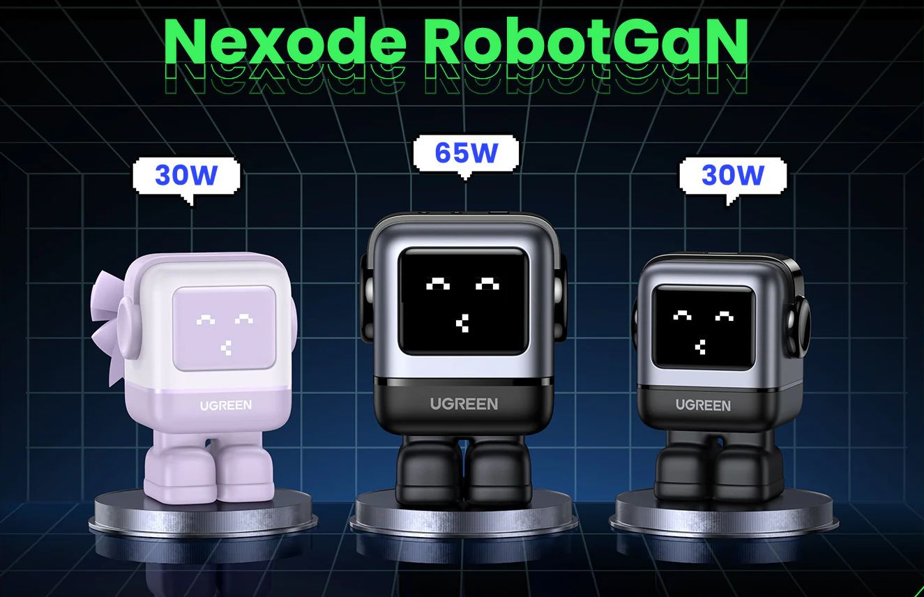 Củ sạc nhanh Ugreen RoboGaN Mini CD359 USB-C 30W / 65W | Tích hợp đèn ...