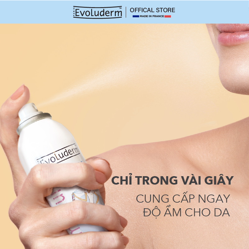 Mô tả Nước Xịt khoáng Evoluderm Atomiseur Eau Pure dưỡng ẩm, làm dịu da 50ml, 150ml, 400ml - 1