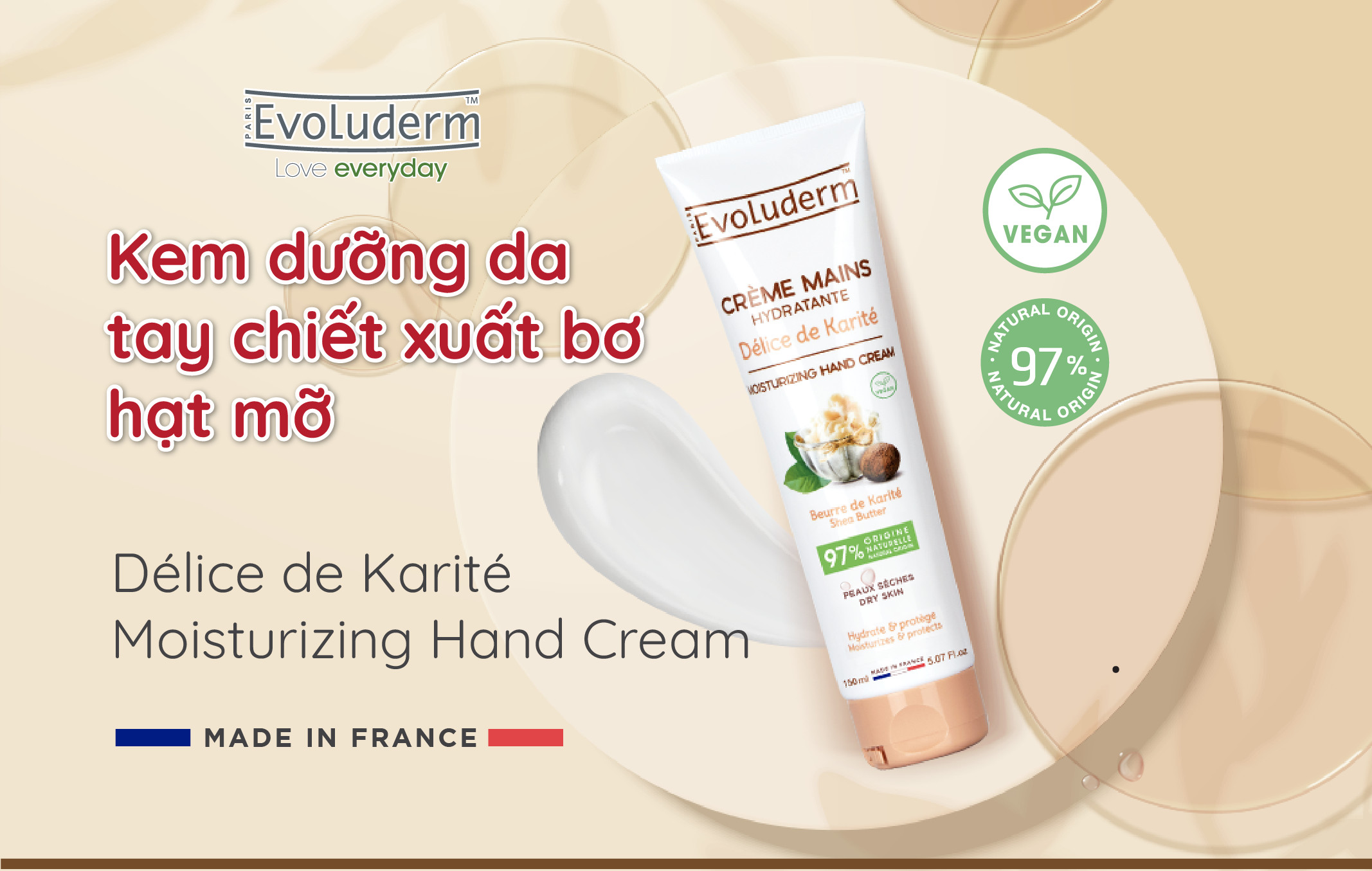 Mô tả Kem dưỡng da tay & móng tay Evoluderm giúp da tay mềm mại 150ml - 1