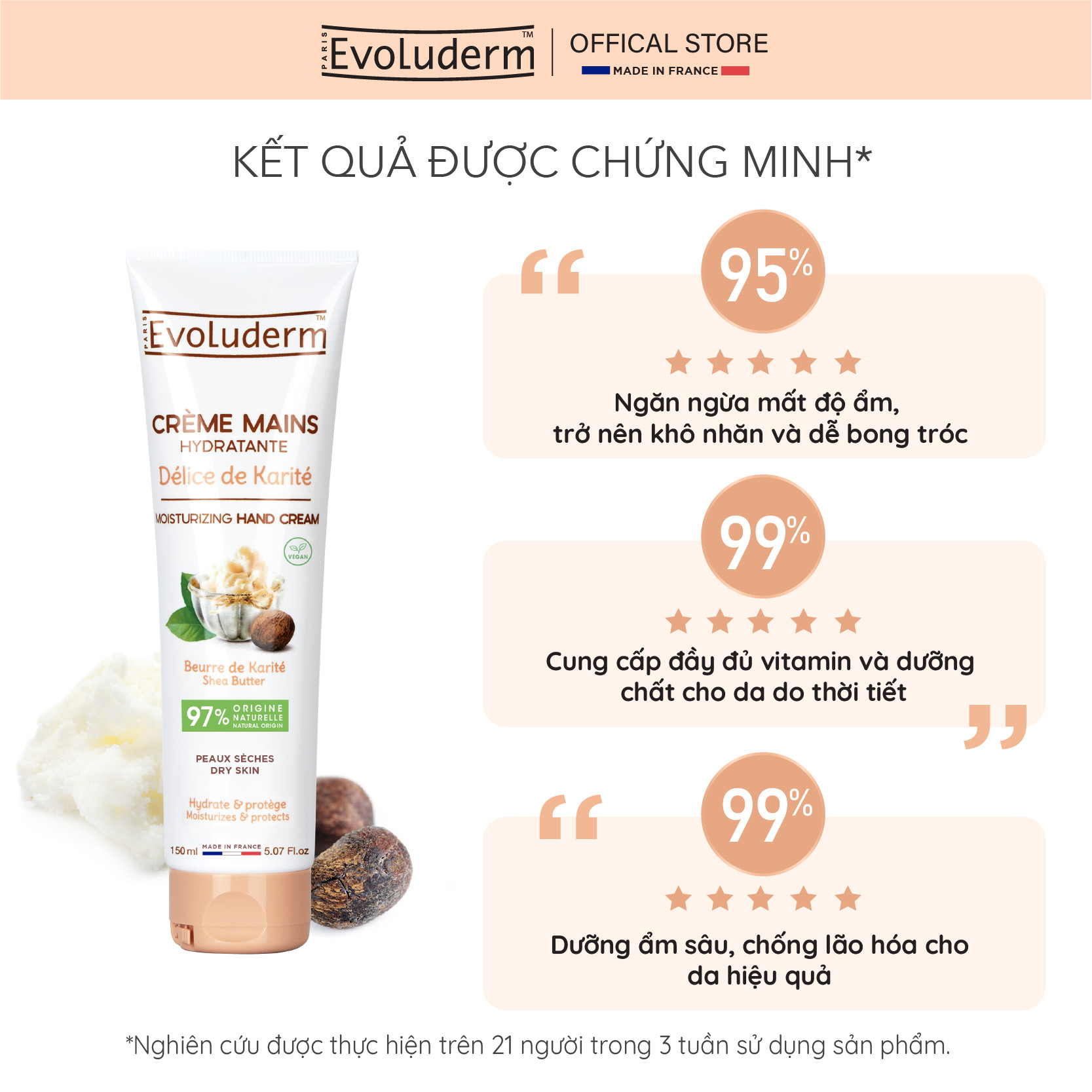 Mô tả Kem dưỡng da tay & móng tay Evoluderm giúp da tay mềm mại 150ml - 3