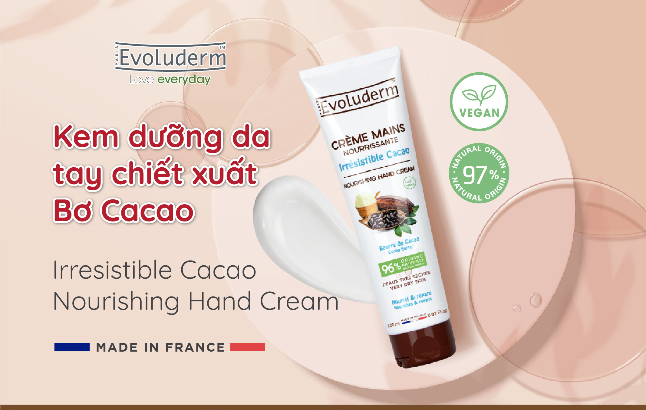 Mô tả Kem dưỡng da tay & móng tay Evoluderm giúp da tay mềm mại 150ml - 5