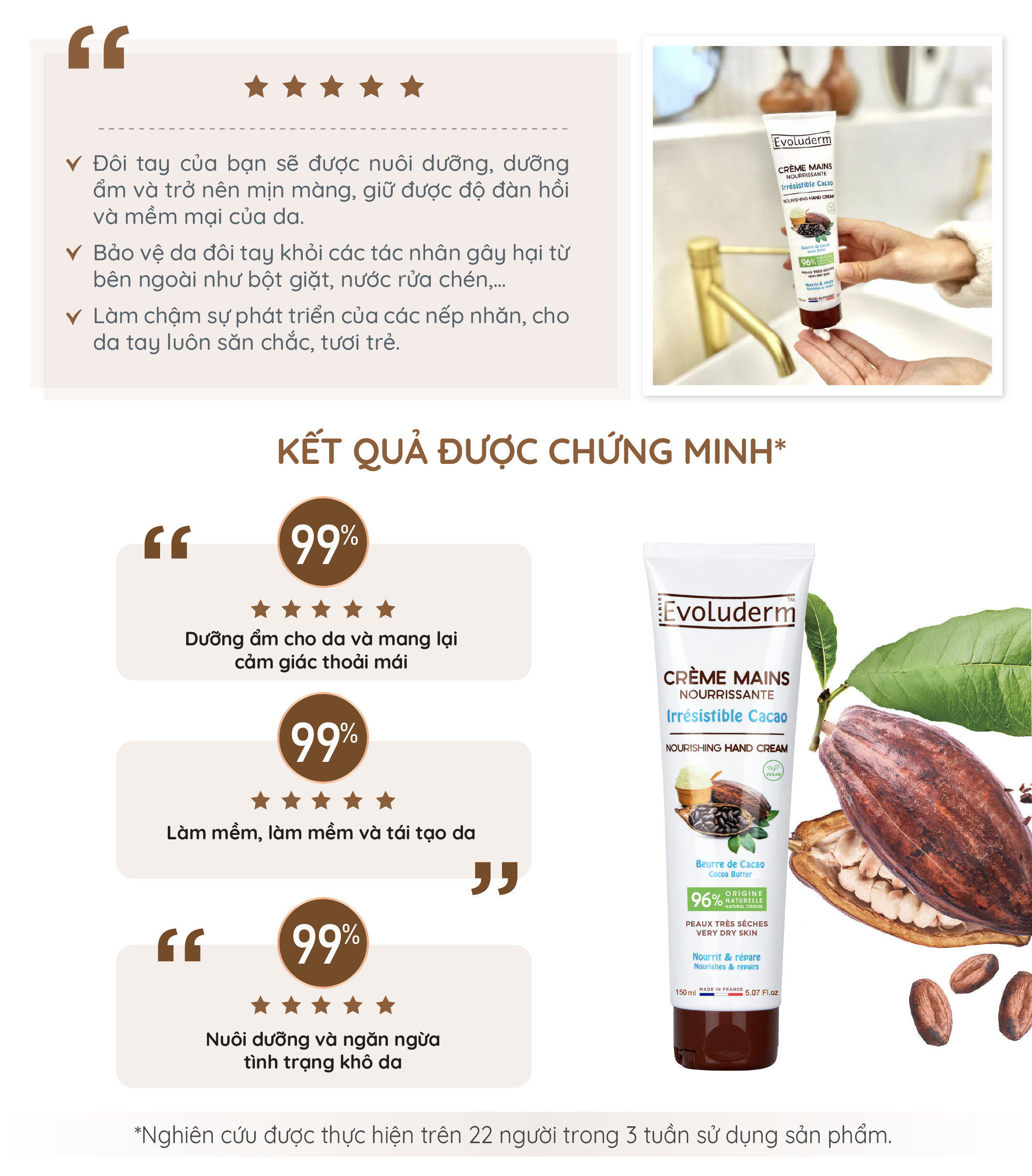 Mô tả Kem dưỡng da tay & móng tay Evoluderm giúp da tay mềm mại 150ml - 7