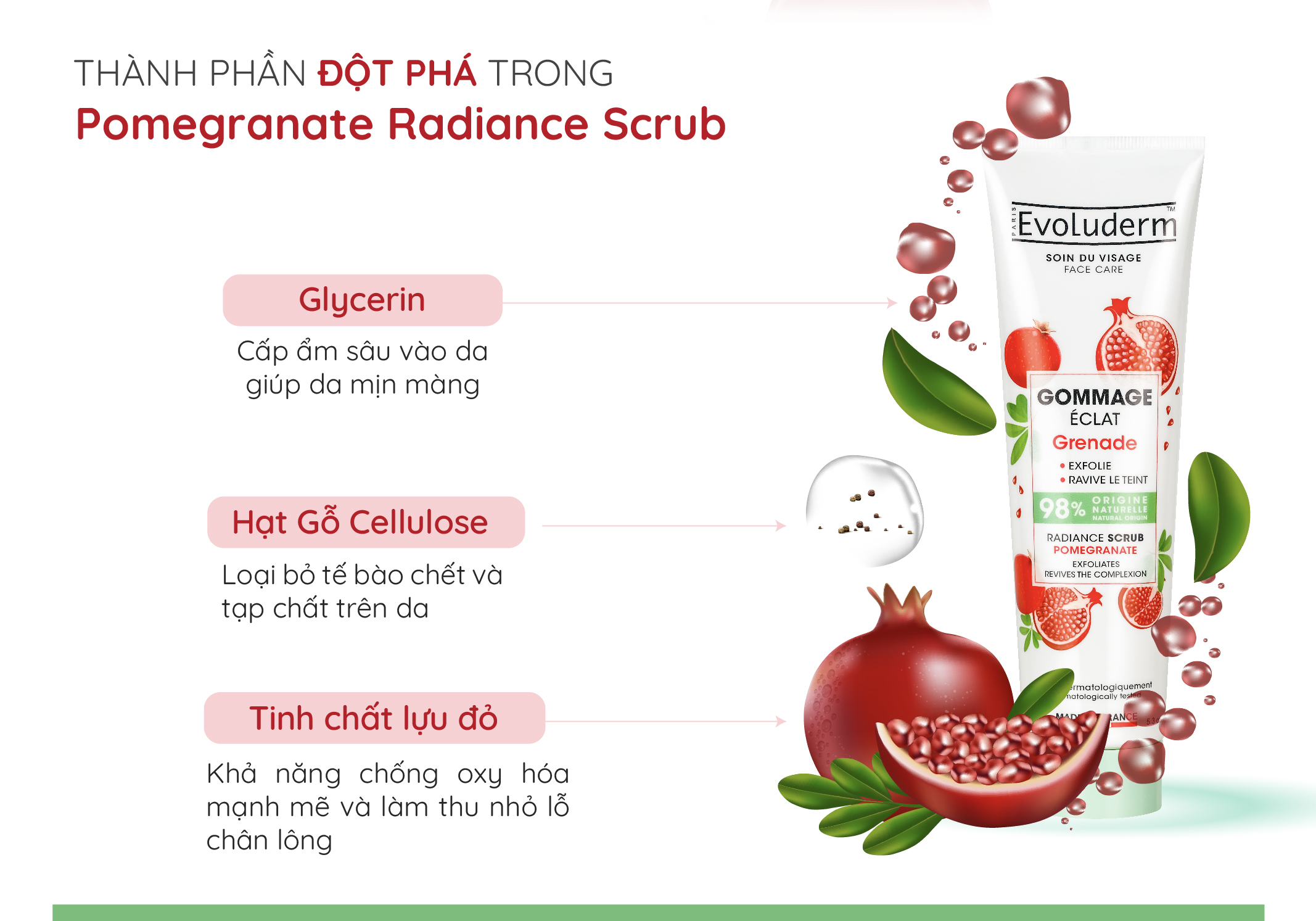 Mô tả Tẩy tế bào chết dành cho mặt Evoluderm 150ml - 3
