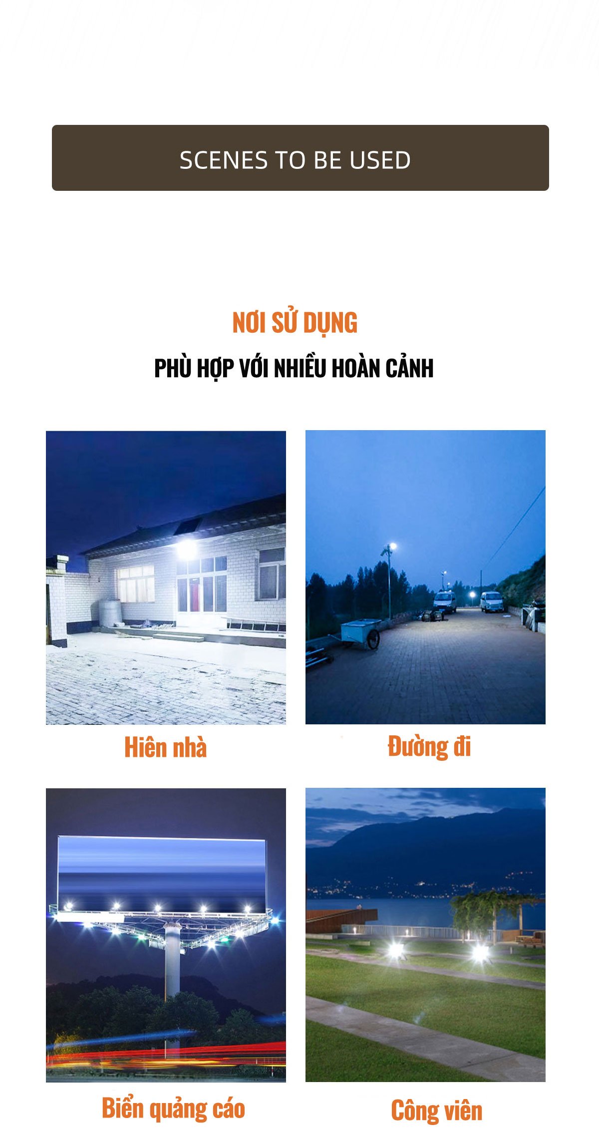 Mô tả Đèn Năng Lượng Mặt Trời MODI SOLAR 100W 200W 300W, Chống Nước IP65, Điều Khiển Từ Xa, Chế Độ Tự Động - 8