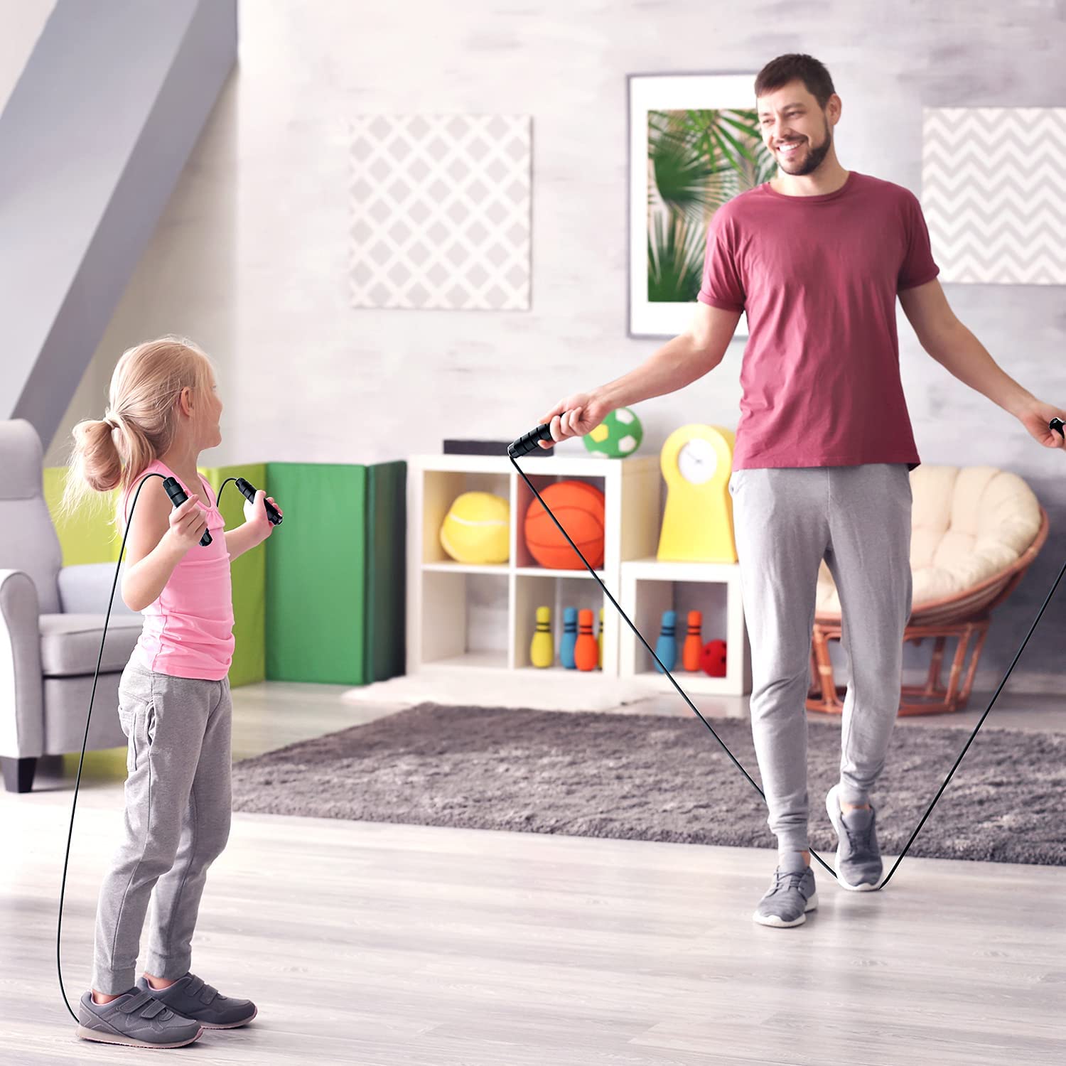 Mô tả COMBO Kìm Bóp Tay Đếm Số 5 – 60kg và Dây Nhảy Lõi Thép Cao Cấp Chính Hãng Amalife - 2