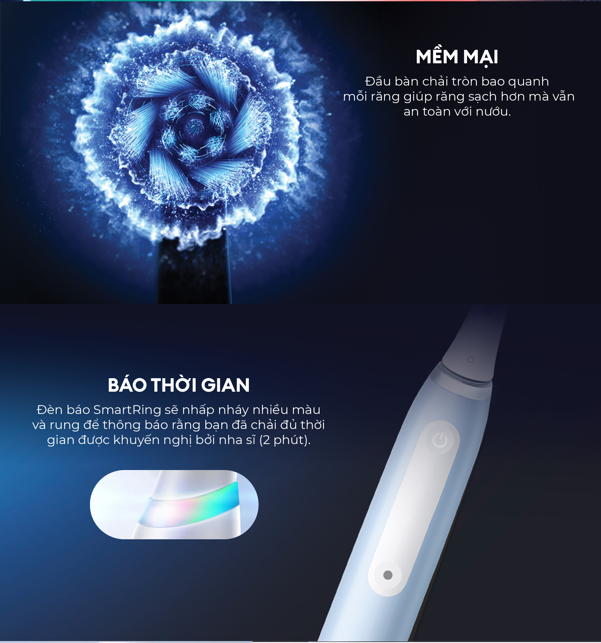 Mô tả Bàn chải đánh răng điện Oral-B iO3 - Ice Blue, Hàng chính hãng, Bảo hành 24 tháng. - 3