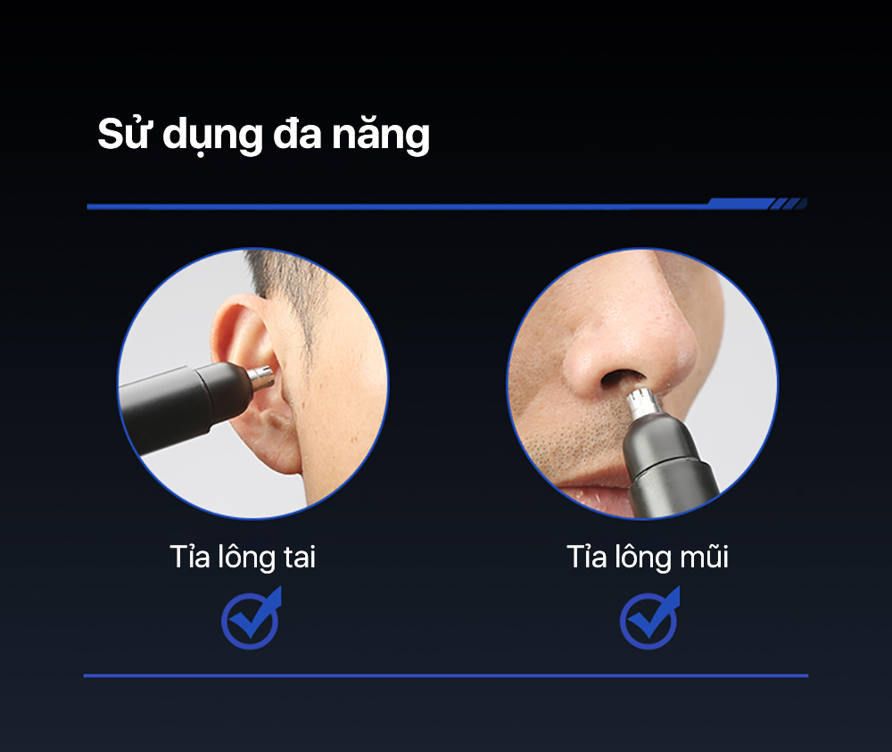 Mô tả Máy tỉa lông mũi Enchen EN005 tốc độ cao 7000 vòng nhỏ gọn dùng pin AA, an toàn sử dụng - BH 3 tháng - 8
