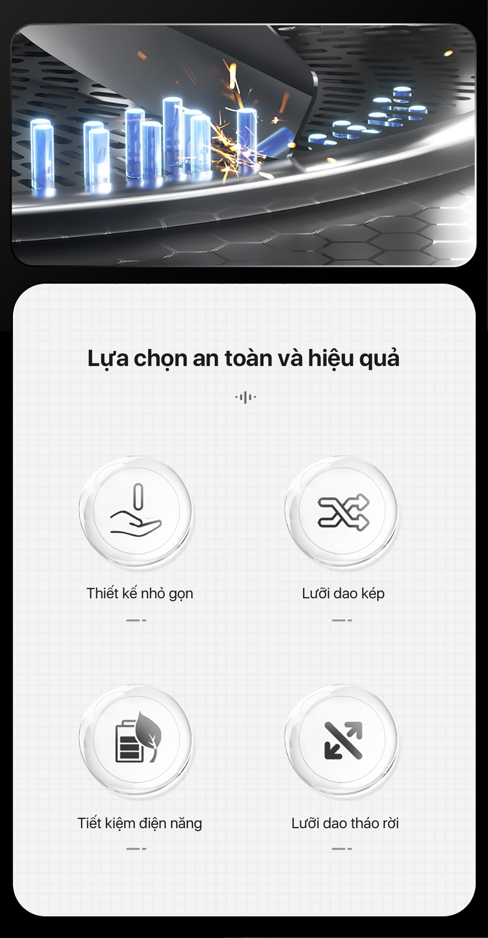 Mô tả Máy tỉa lông mũi Enchen EN005 tốc độ cao 7000 vòng nhỏ gọn dùng pin AA, an toàn sử dụng - BH 3 tháng - 2