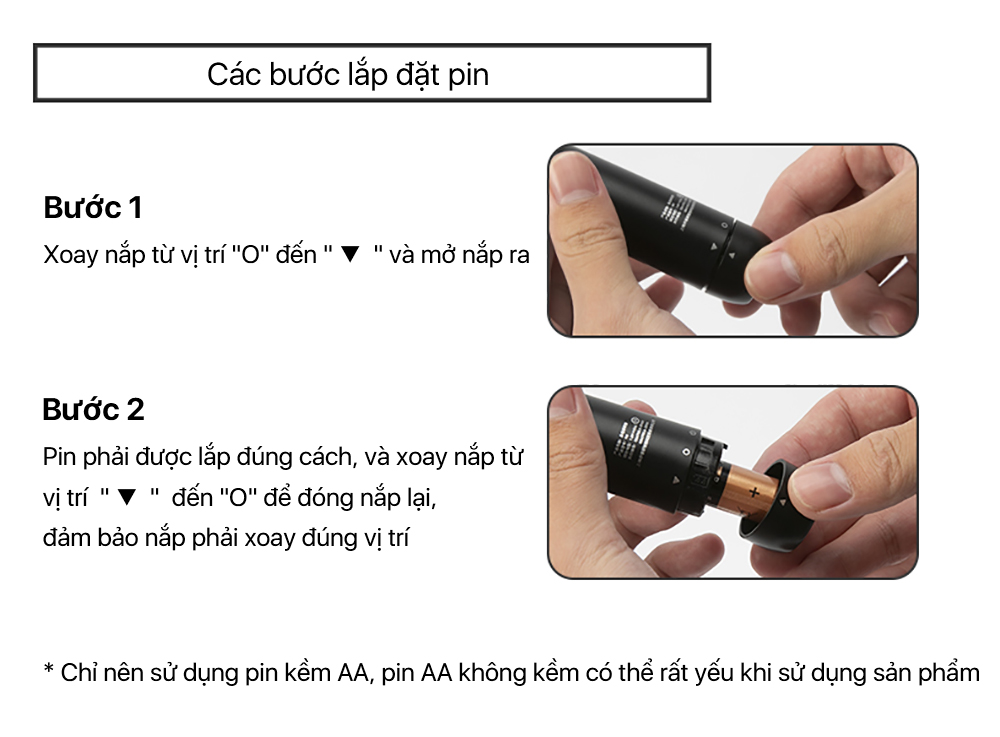 Mô tả Máy tỉa lông mũi Enchen EN005 tốc độ cao 7000 vòng nhỏ gọn dùng pin AA, an toàn sử dụng - BH 3 tháng - 9
