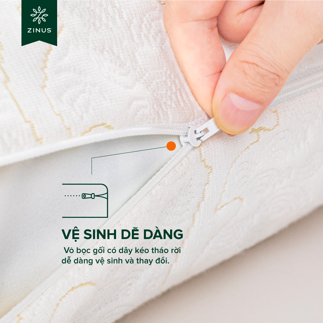 Mô tả Gối Cao Su Non Dạng Viên Siêu Thoáng Khí Êm Ái Công Nghệ Độc Quyền Ultima Shredded Zinus - 2