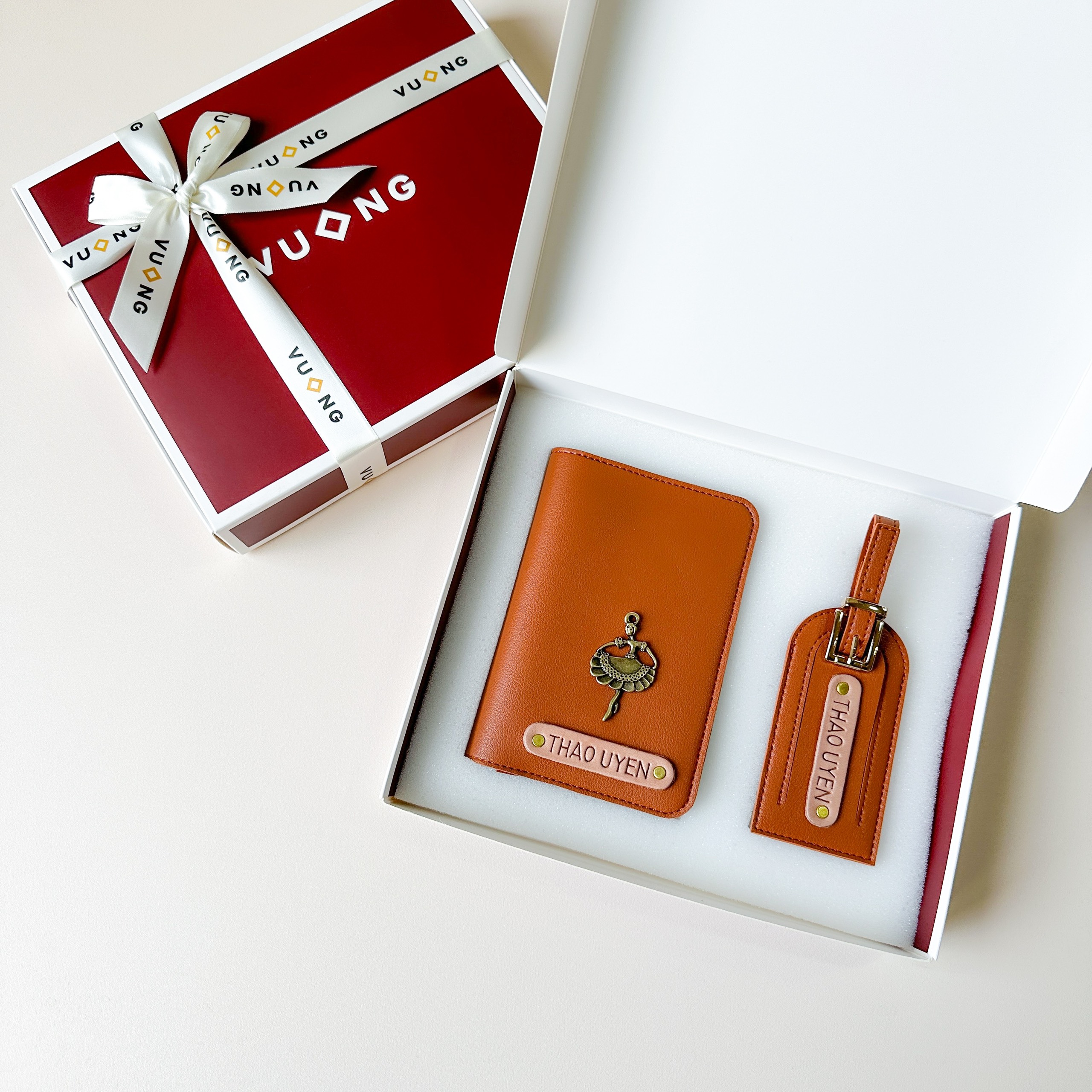 Mô tả Passport cover Vuông Shop®️ da p.u 2 lớp kèm tag hành lý - 3