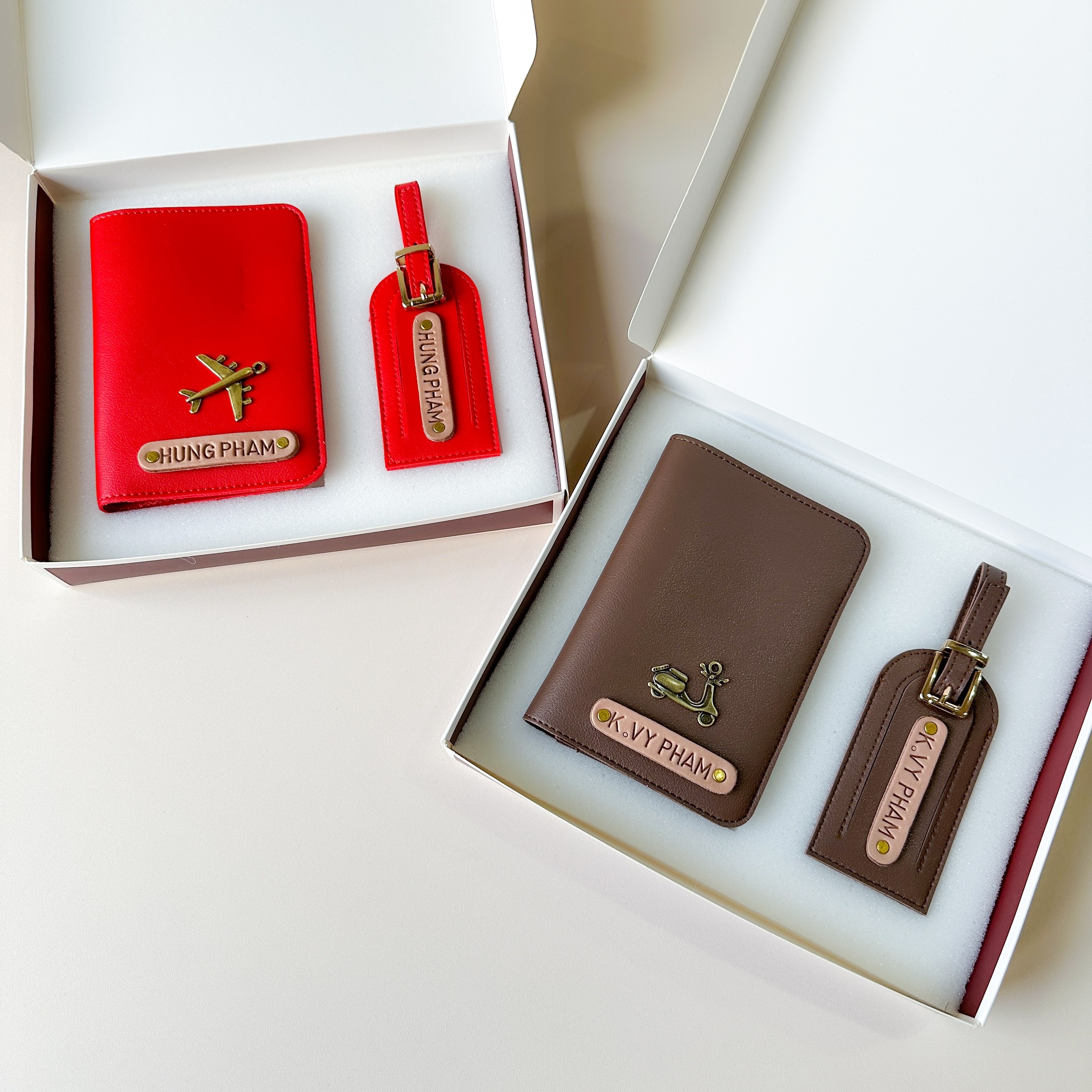 Mô tả Passport cover Vuông Shop®️ da p.u 2 lớp kèm tag hành lý - 6